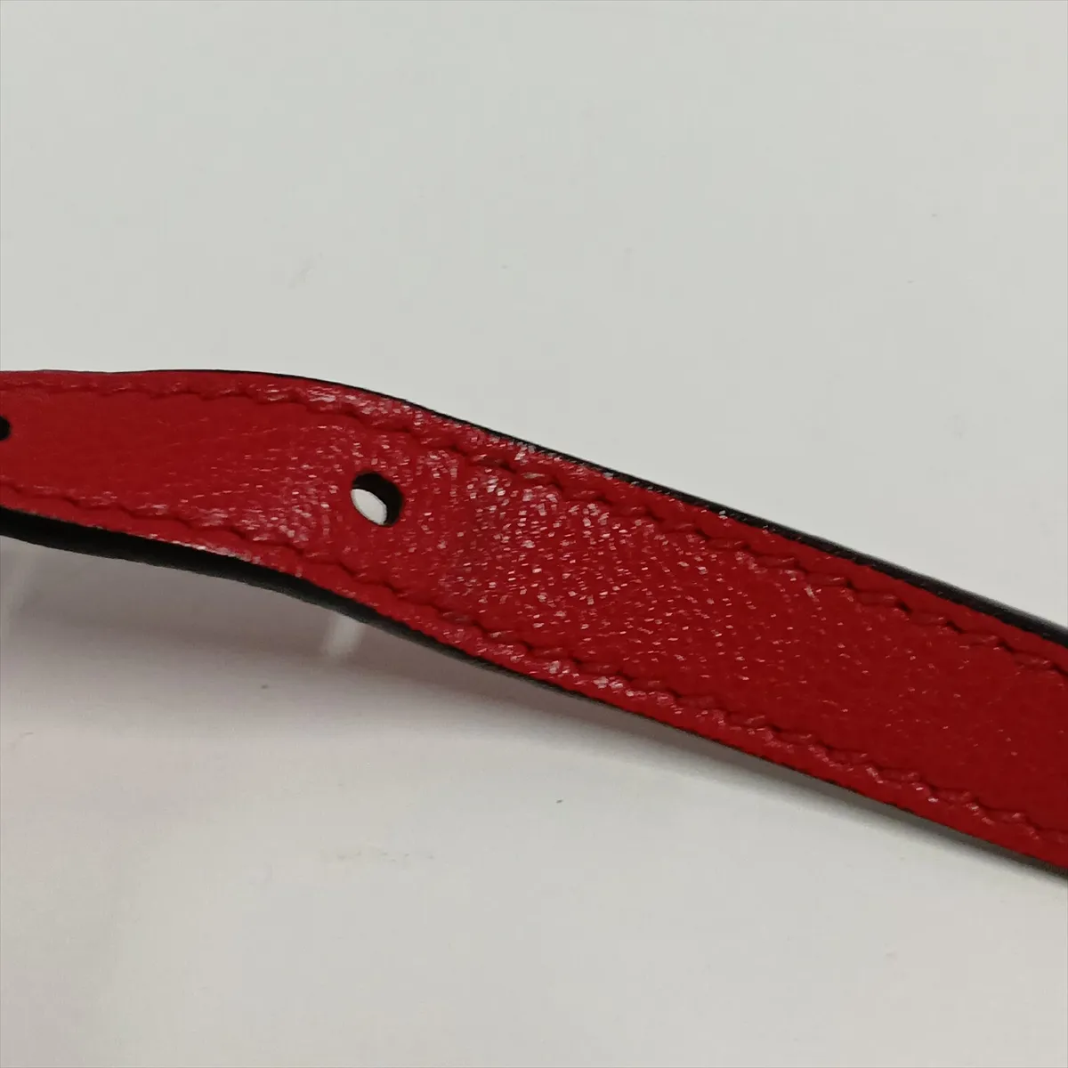 5BH142 Leather Chain Shoulder Bag, Red — view 11