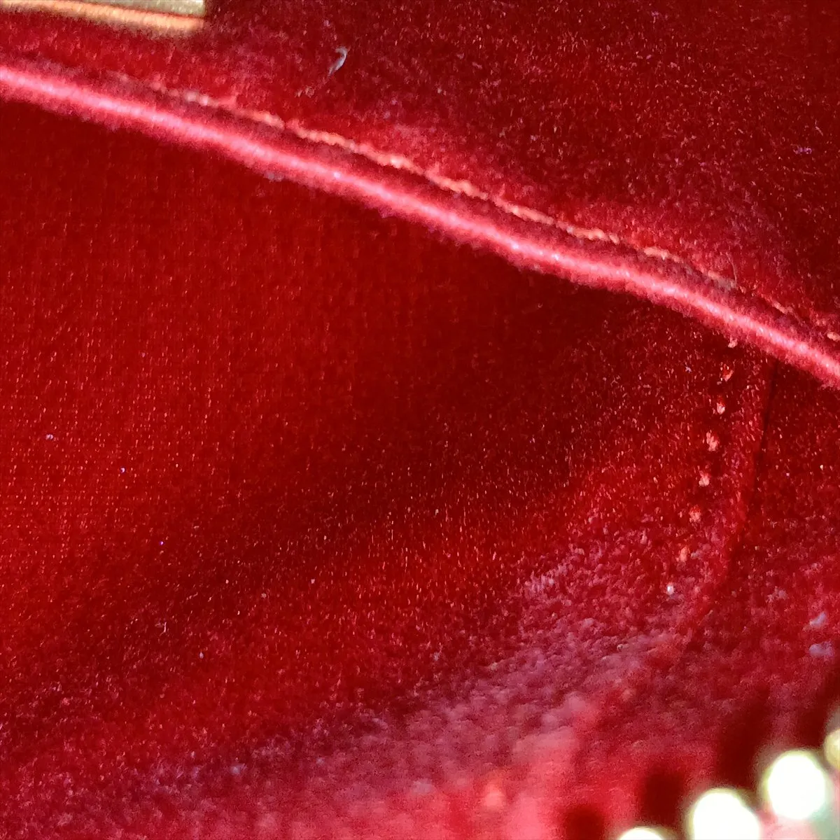 5BH142 Leather Chain Shoulder Bag, Red — view 13