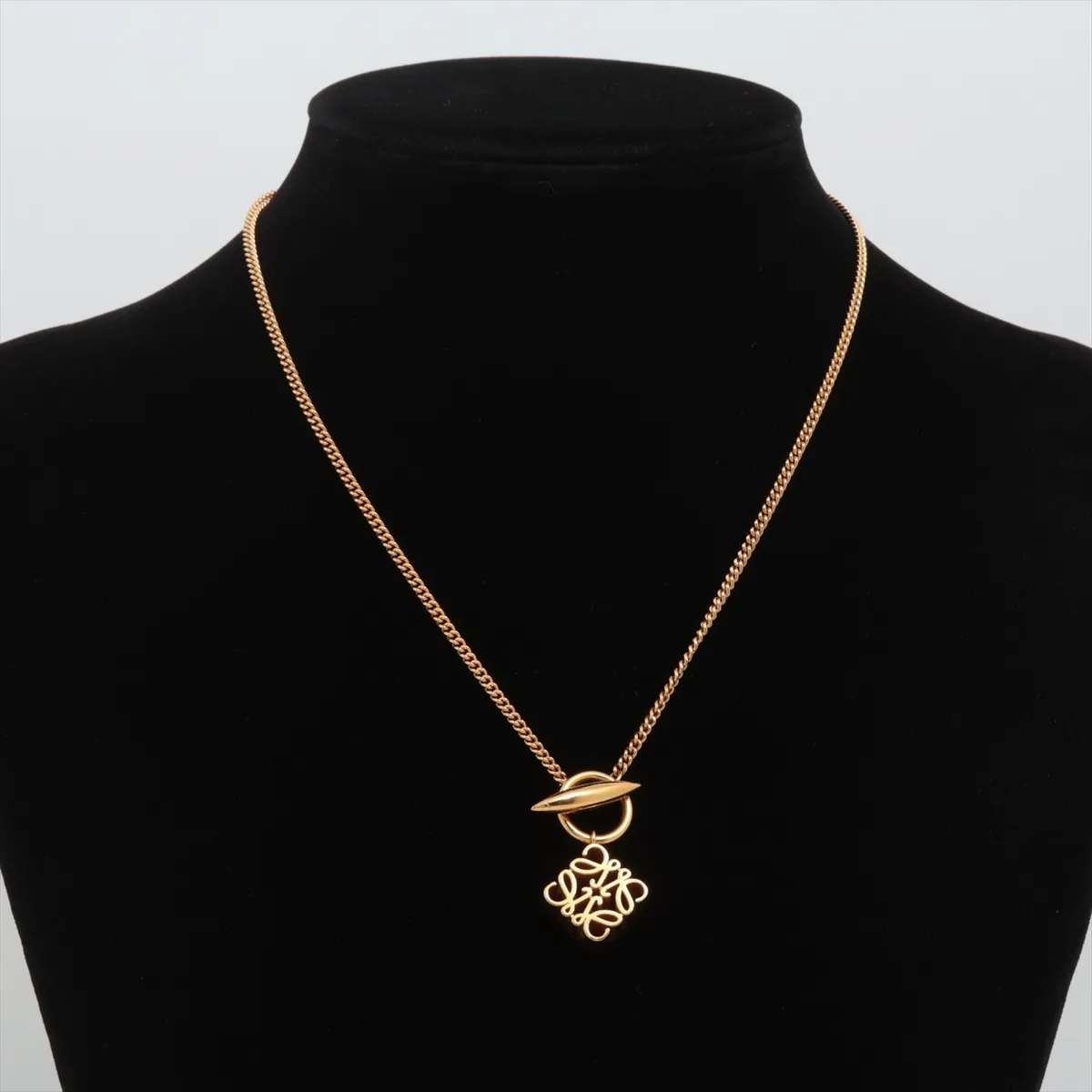 Anagram Necklace, GP Gold, dents, — view 5