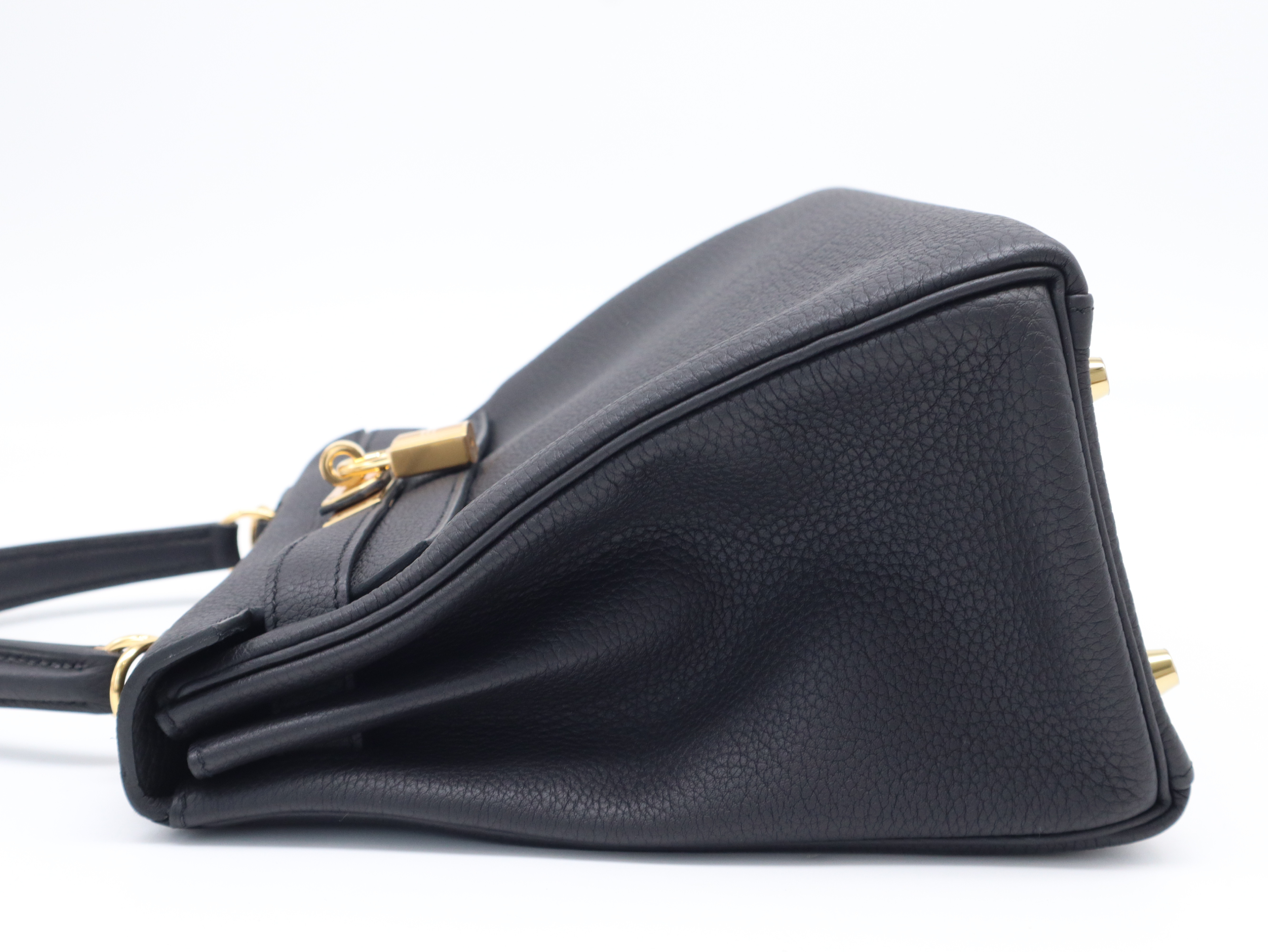Kelly 32 Handbag, D stamp, Calf Leather, Noir (black), Gold Hardware, Includes Shoulder Strap, Clochette, Padlock, 2 Keys, Box, and Dust Bag. — view 3