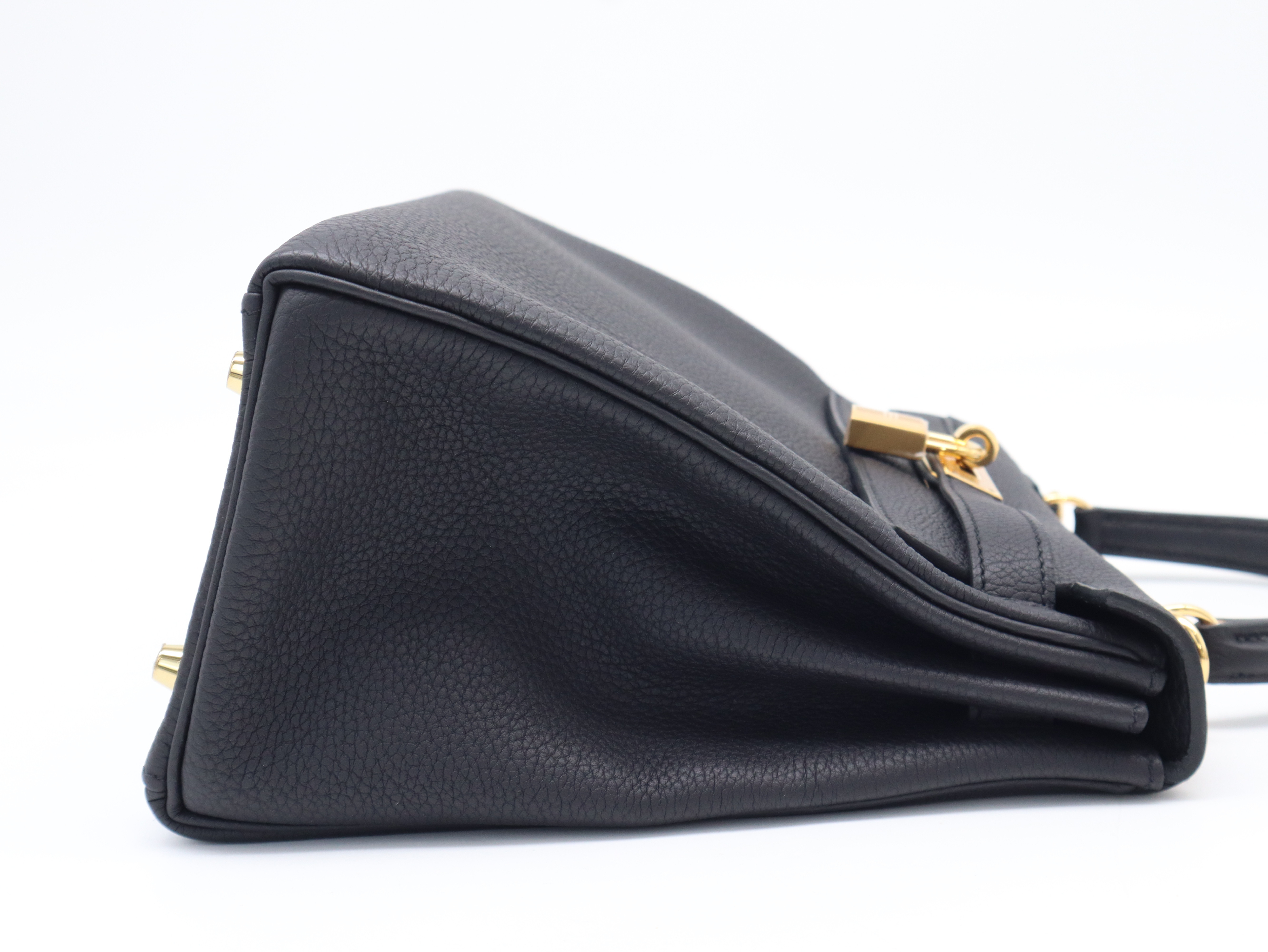 Kelly 32 Handbag, D stamp, Calf Leather, Noir (black), Gold Hardware, Includes Shoulder Strap, Clochette, Padlock, 2 Keys, Box, and Dust Bag. — view 5