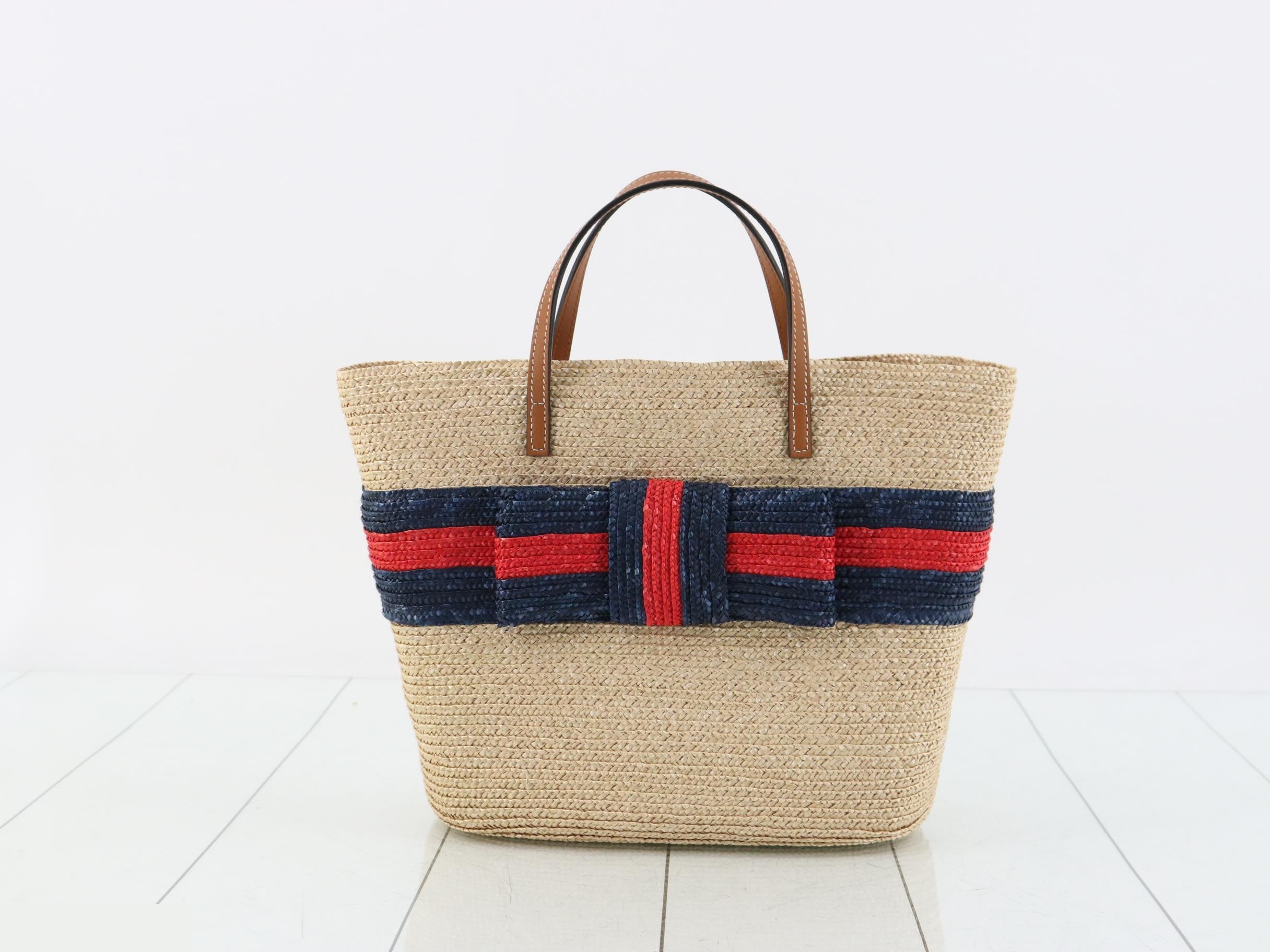 Straw basket bag