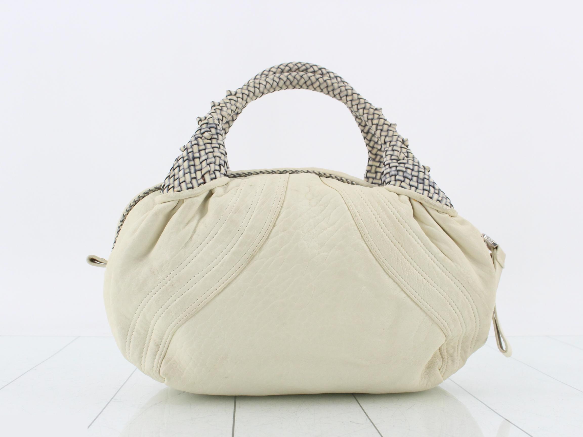 Leather handbag, white — view 2