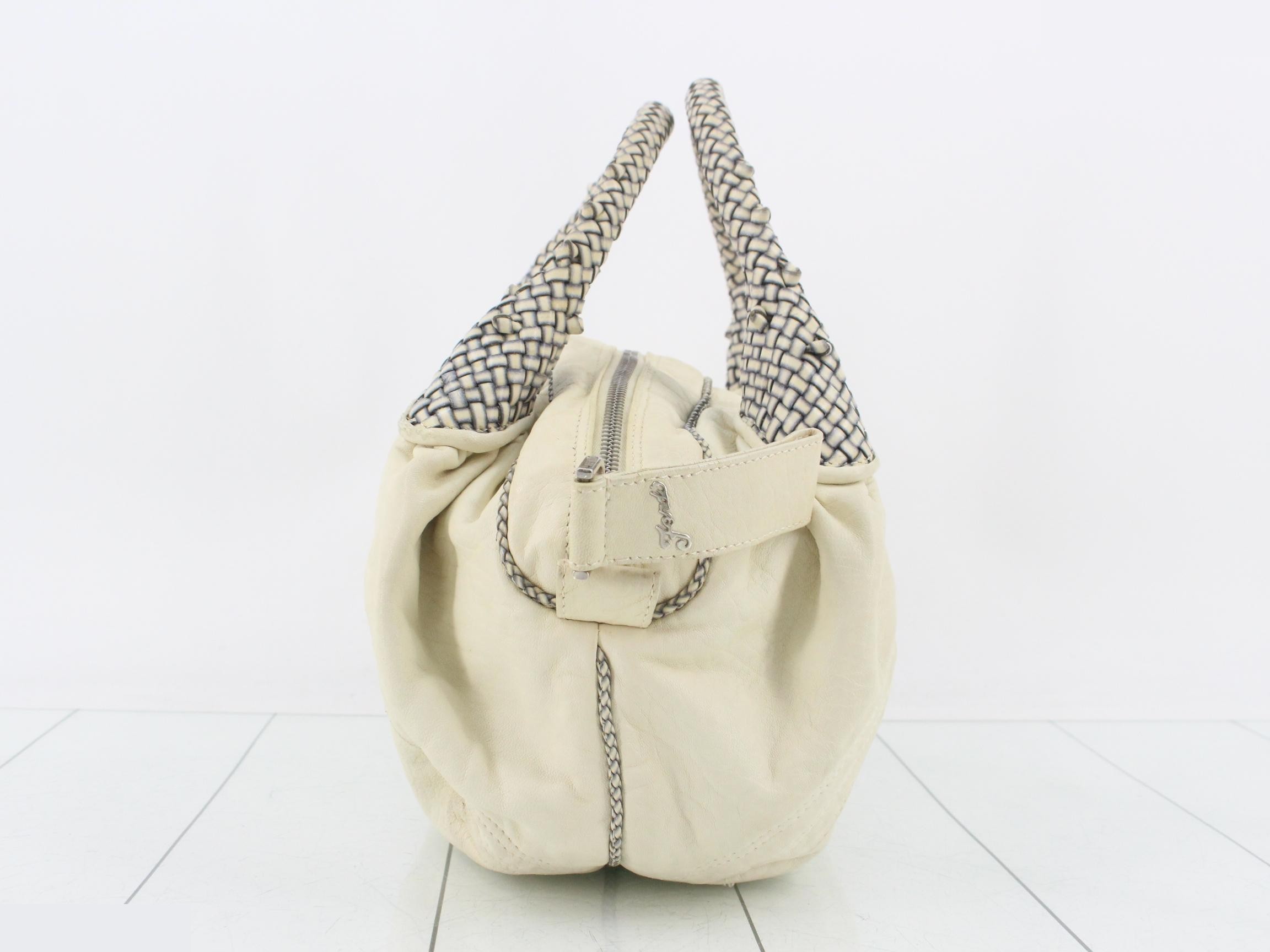 Leather handbag, white — view 4