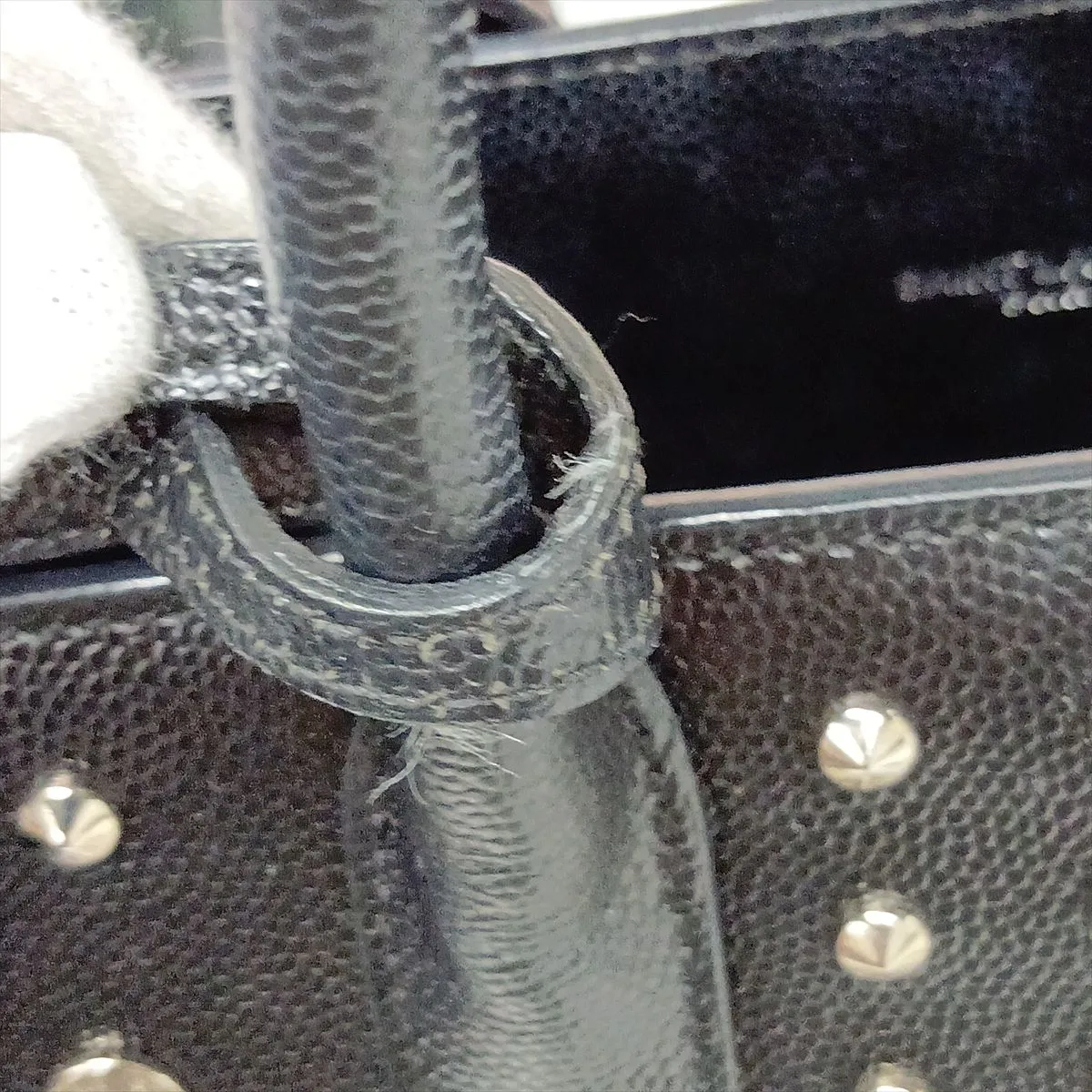 Sac de Jour Leather x Studs 2-Way Handbag, Black 347545 — view 13