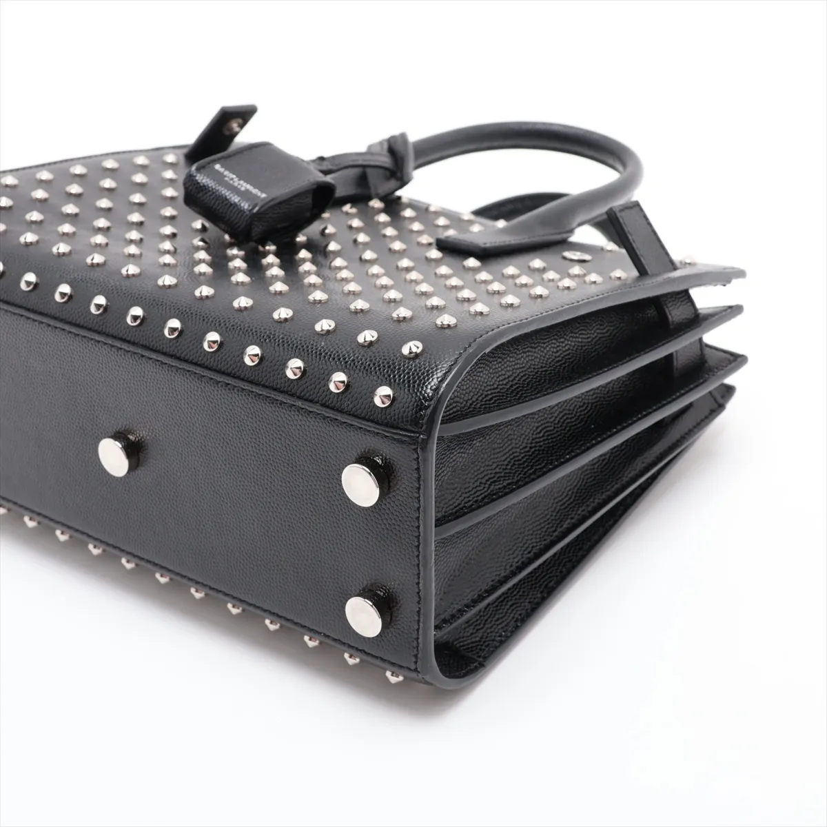 Sac de Jour Leather x Studs 2-Way Handbag, Black 347545 — view 3
