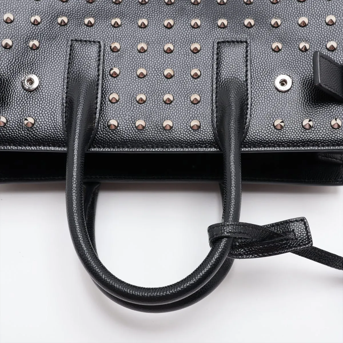 Sac de Jour Leather x Studs 2-Way Handbag, Black 347545 — view 5