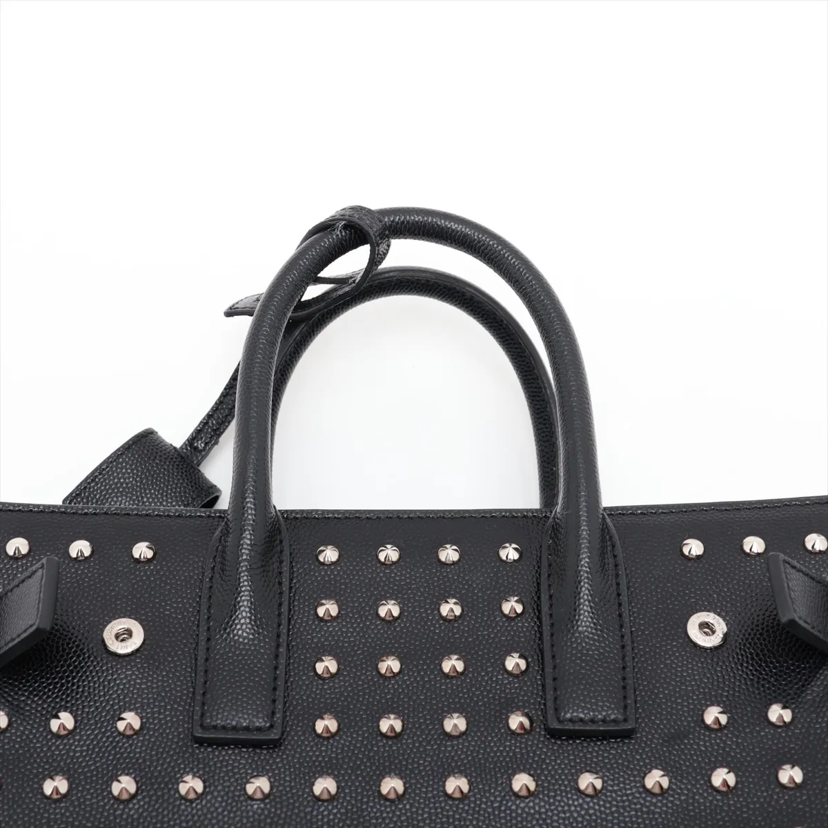 Sac de Jour Leather x Studs 2-Way Handbag, Black 347545 — view 6
