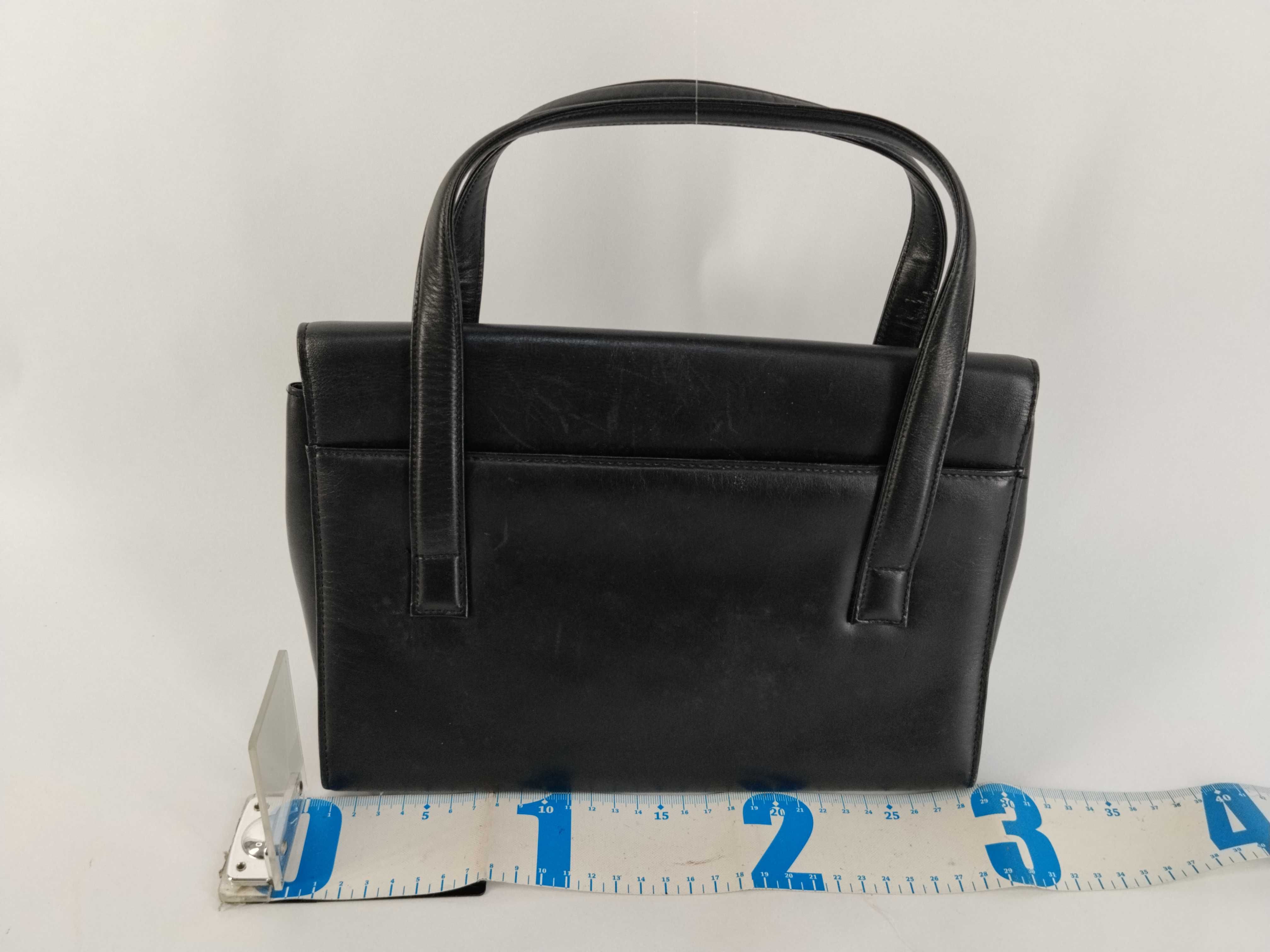 handbag, logo, leather, black. — view 2