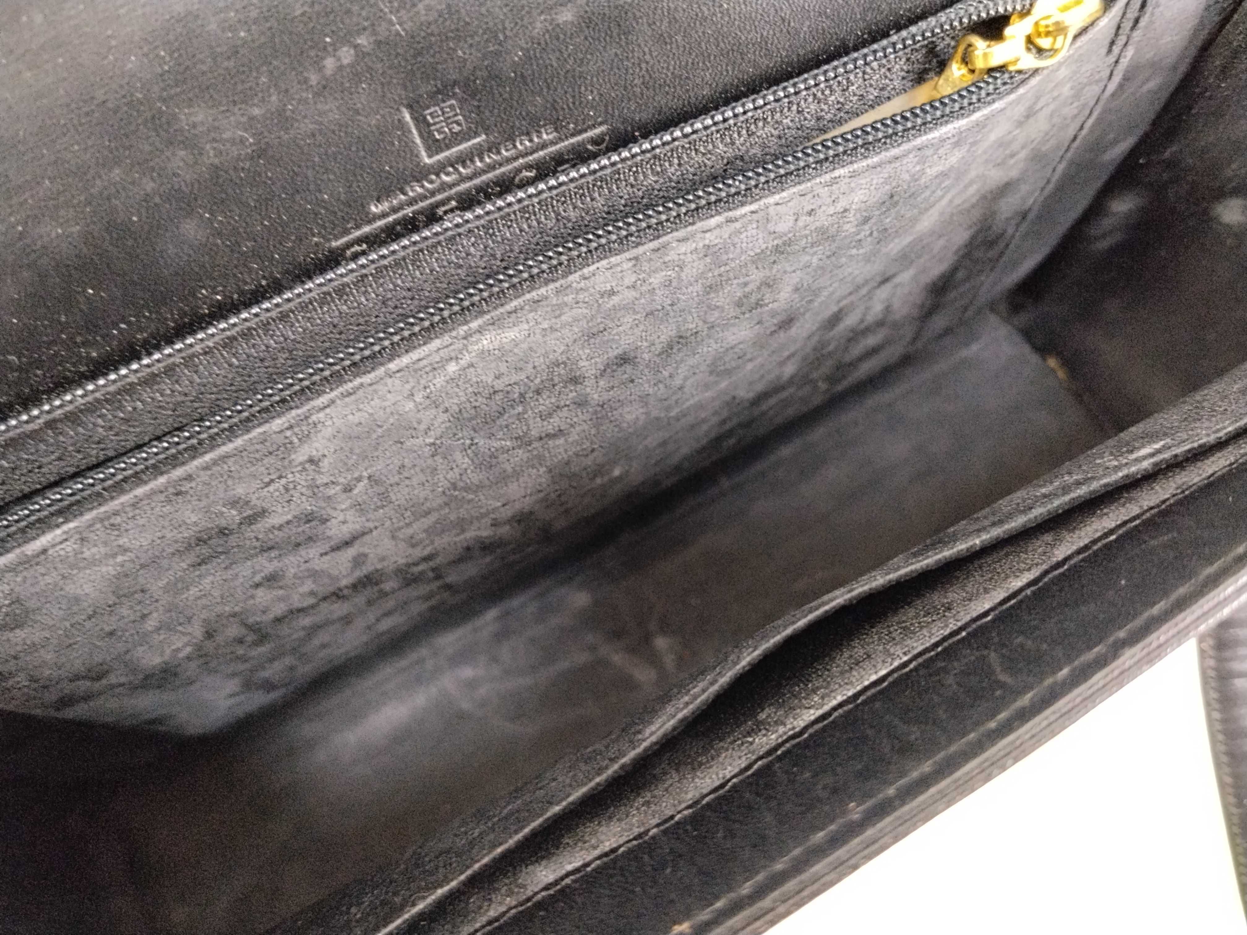 handbag, logo, leather, black. — view 11