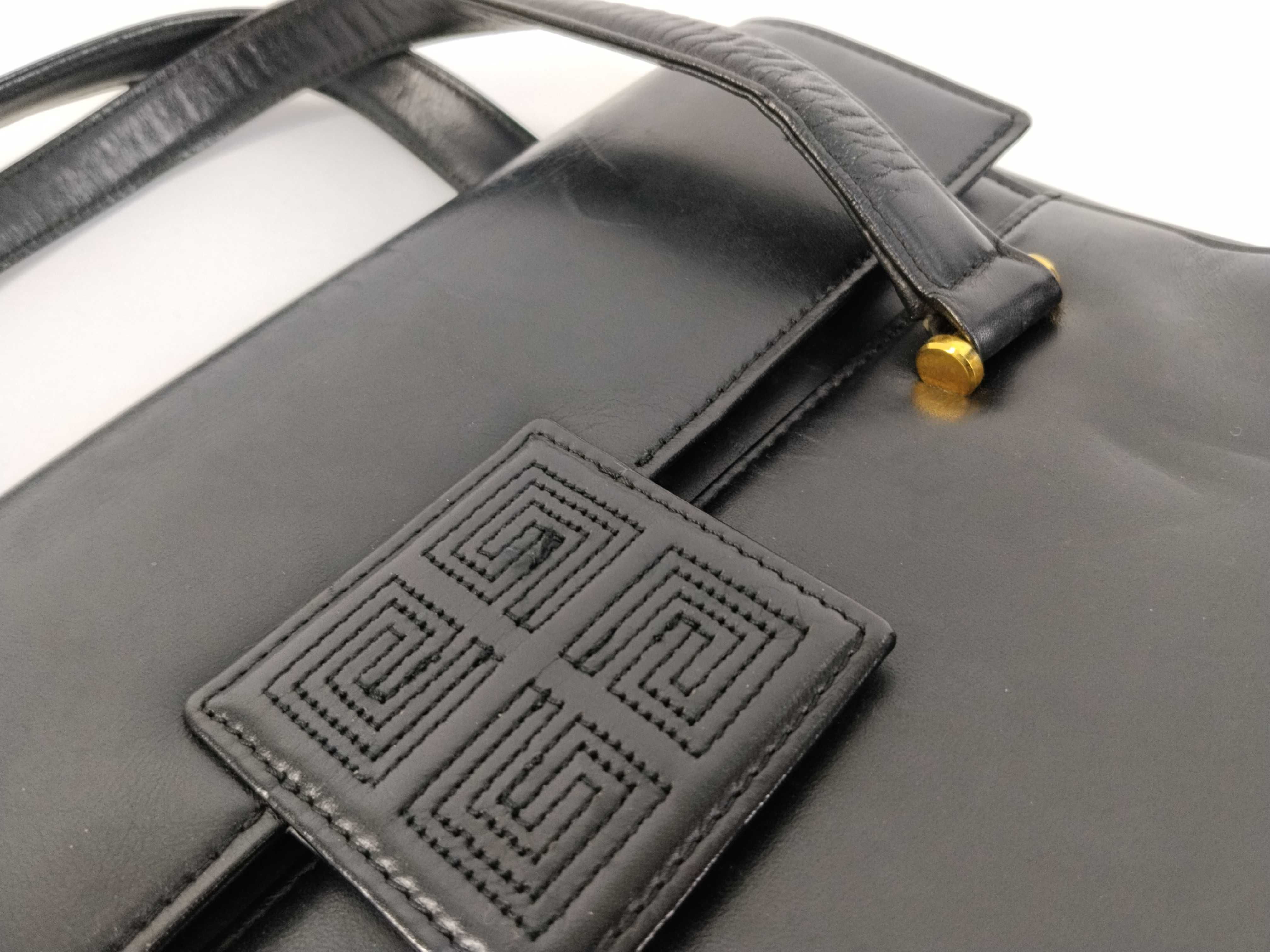 handbag, logo, leather, black. — view 8