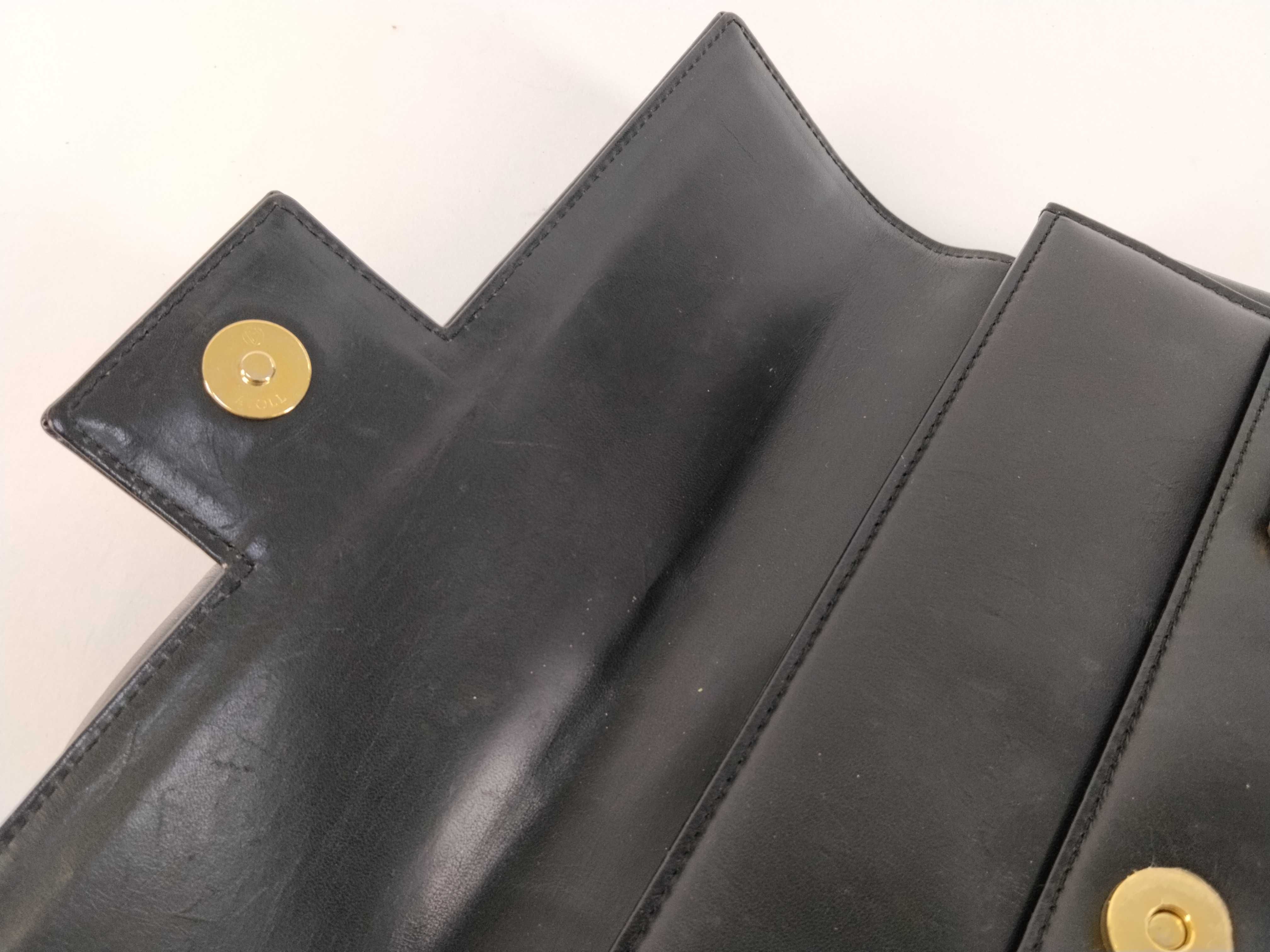 handbag, logo, leather, black. — view 9