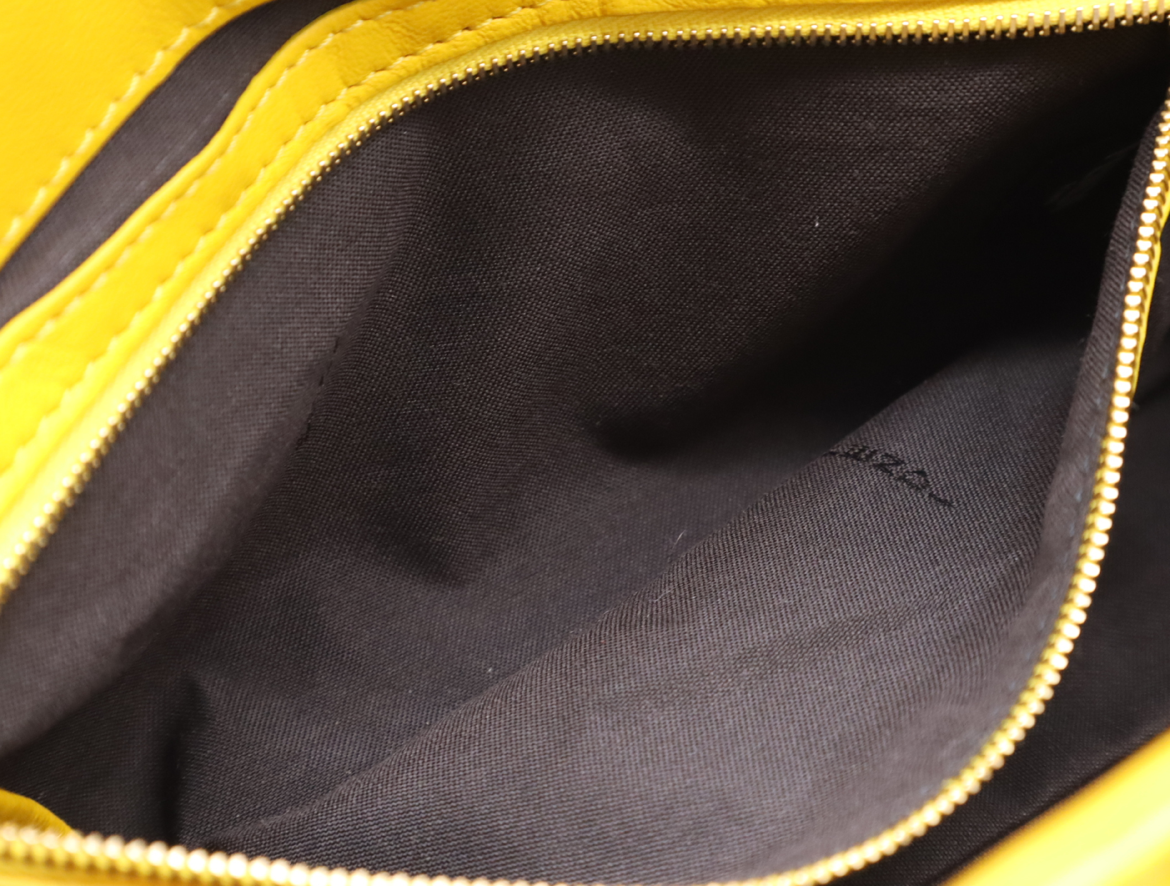 8BR600 Leather Zucca Mamma Bucket 2-way Handbag, Yellow, with Shoulder Strap and Dust Bag. — view 13