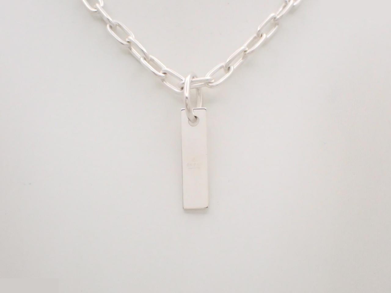 Plate chain necklace, 925 sterling silver, 46.8g, chain approximately 50cm.