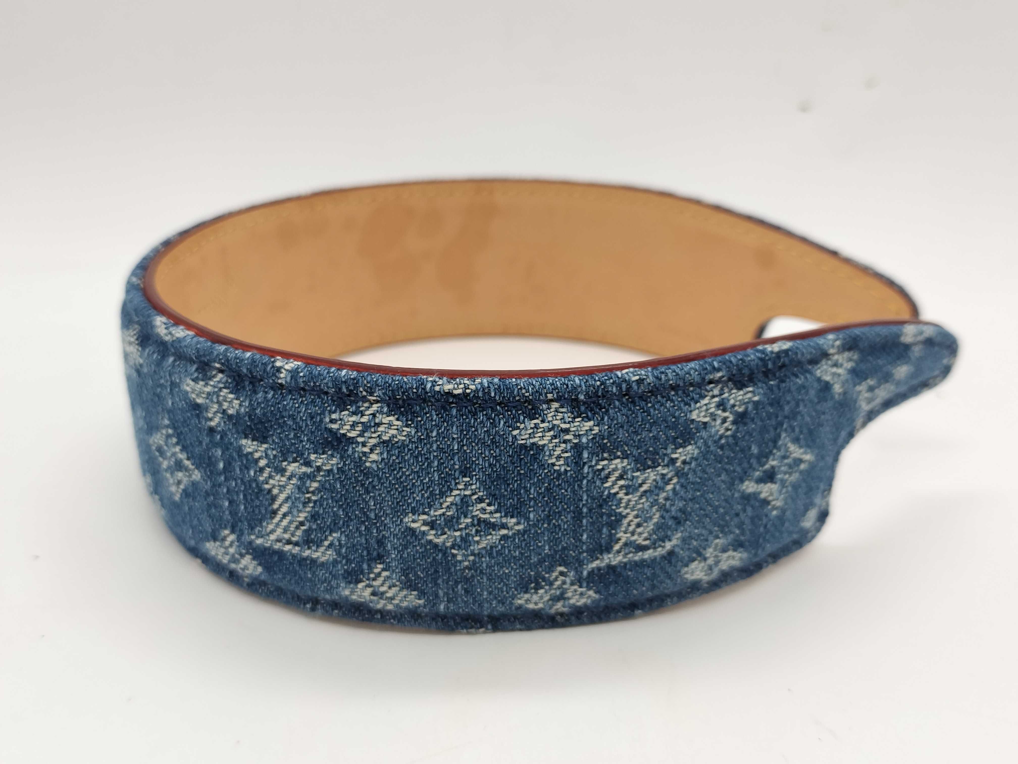Monogram Denim Outline Headband - Excellent Condition Hair Accessory — view 4