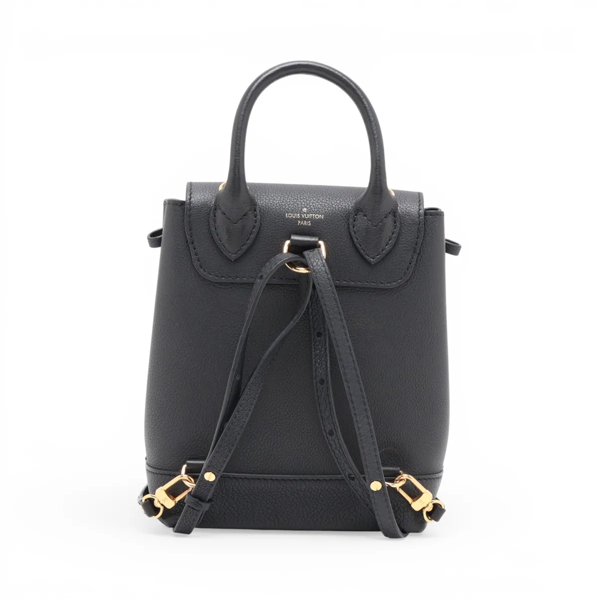 LV logo x Taurillon Lockme Backpack MINI M54573 DU5117 Black (RFID responsive) — view 2