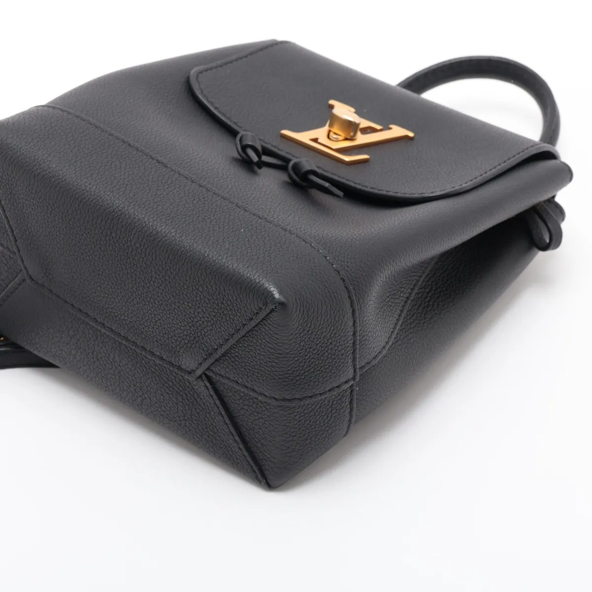 LV logo x Taurillon Lockme Backpack MINI M54573 DU5117 Black (RFID responsive) — view 3
