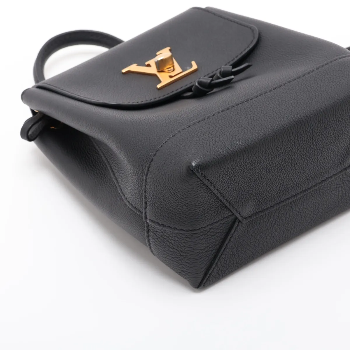 LV logo x Taurillon Lockme Backpack MINI M54573 DU5117 Black (RFID responsive) — view 4