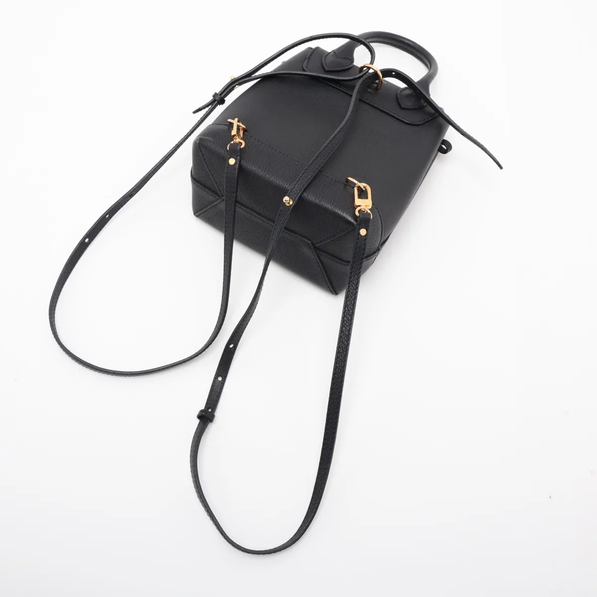 LV logo x Taurillon Lockme Backpack MINI M54573 DU5117 Black (RFID responsive) — view 5