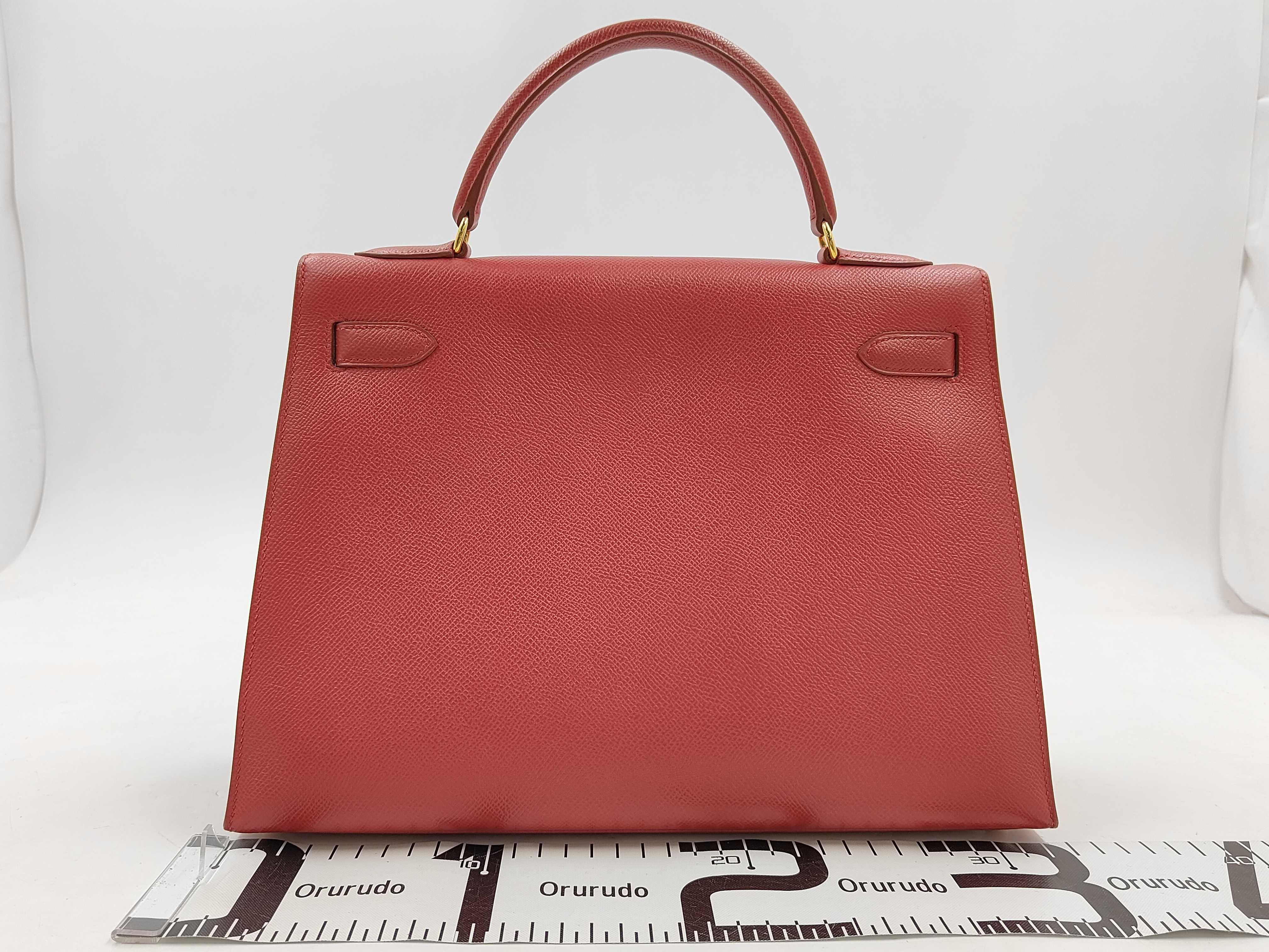 Kelly 32 C Epsom Leather Strap Clochette Padlock Handbag — view 2