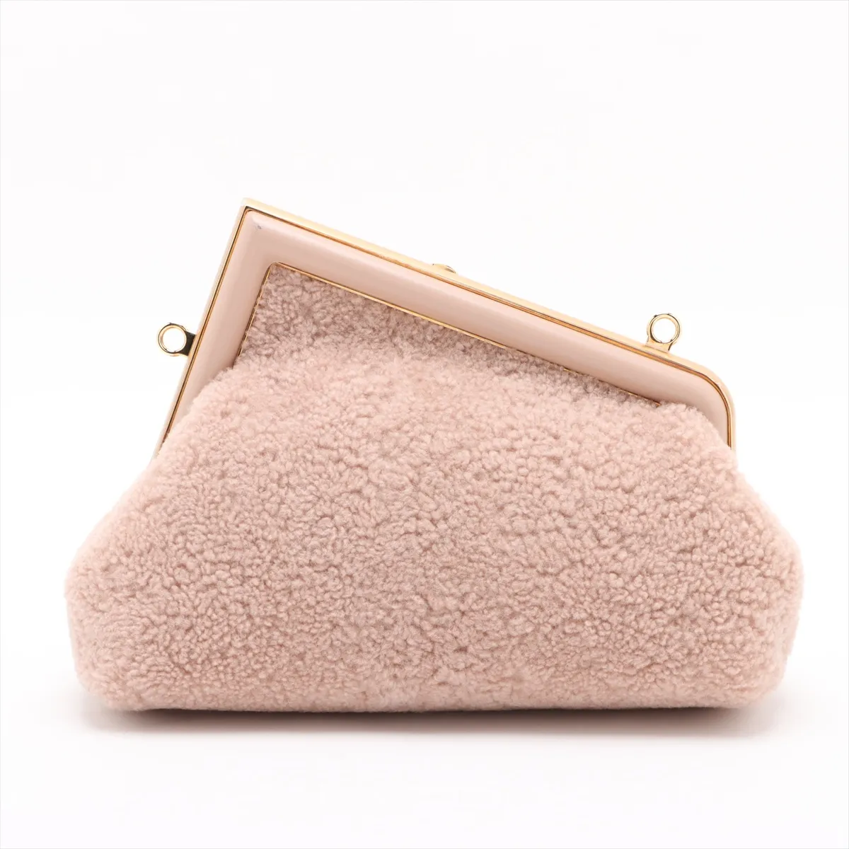 First Boa x Leather Shoulder Bag Beige 8BP129 — view 2