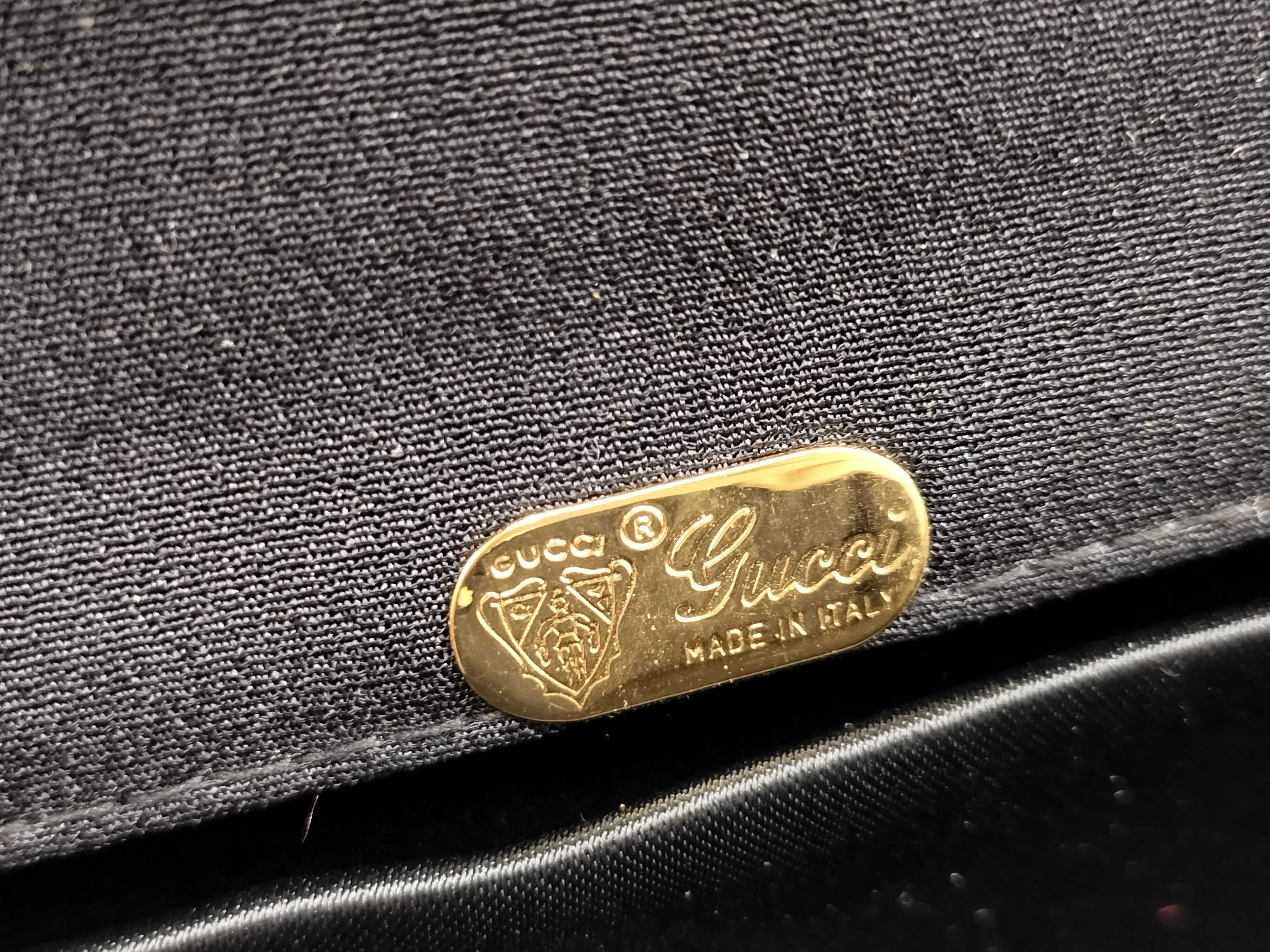Vintage Chain Shoulder Bag, Satin Black Clutch Bag — view 13