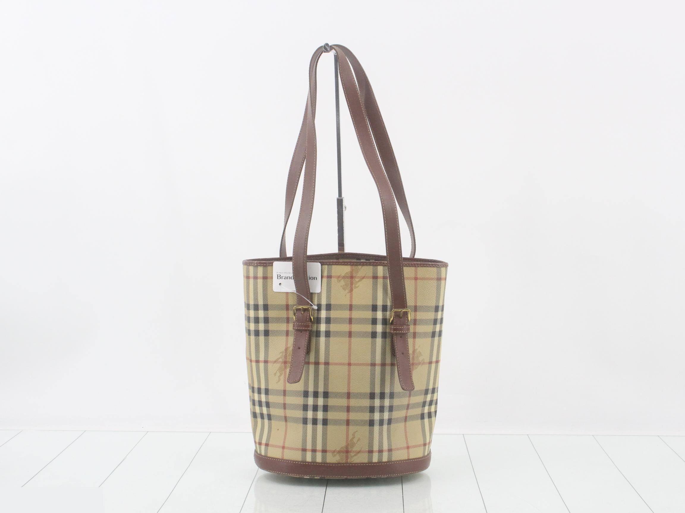 Nova Check Bucket Tote Bag — view 2
