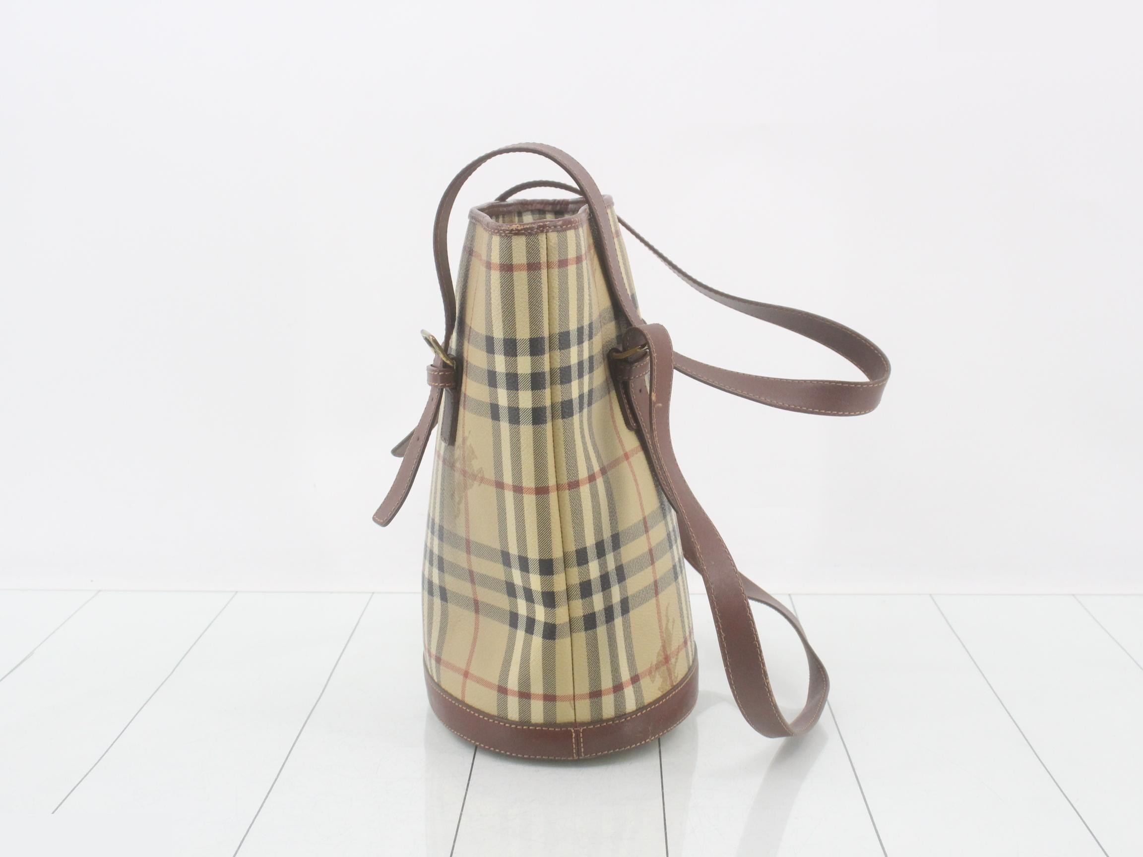 Nova Check Bucket Tote Bag — view 4