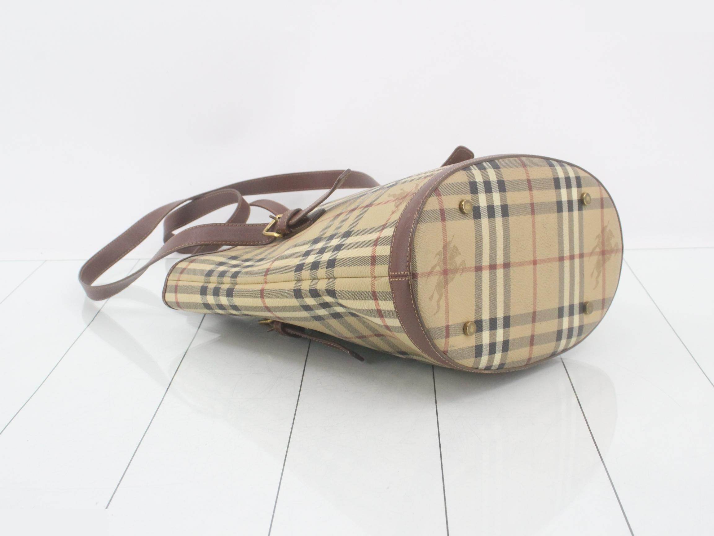 Nova Check Bucket Tote Bag — view 5