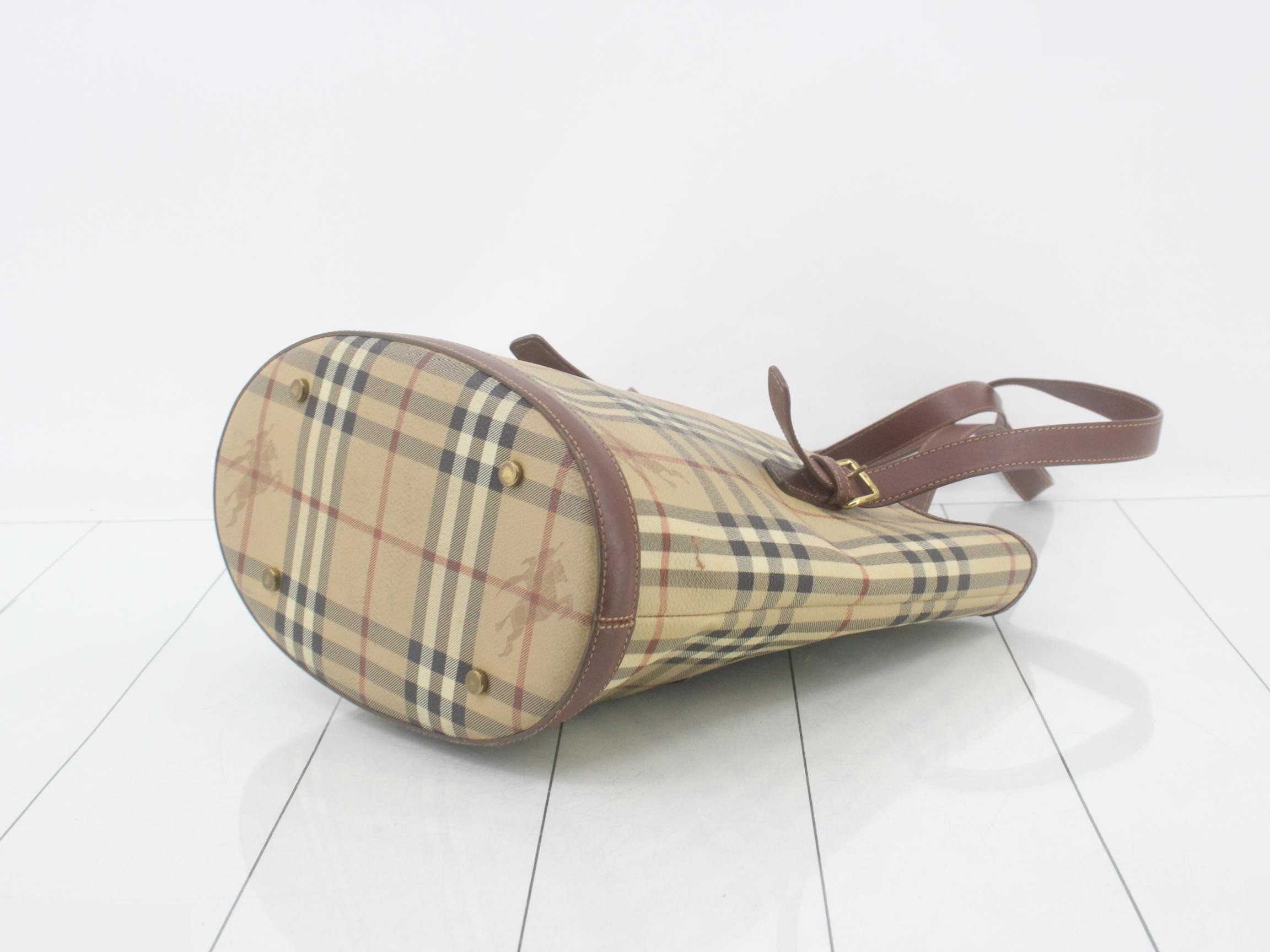 Nova Check Bucket Tote Bag — view 6