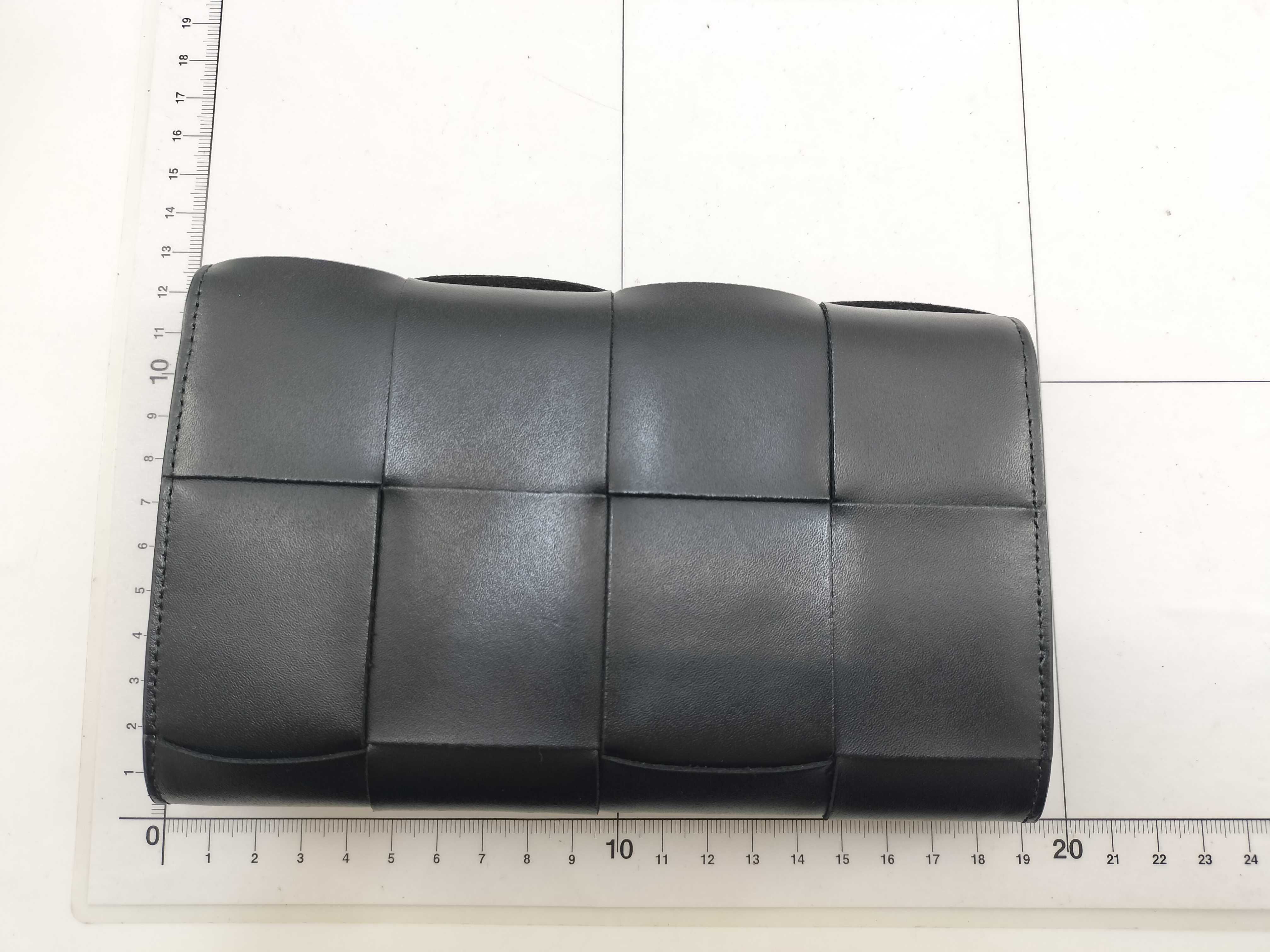 Maxi Intrecciato Black Leather Billfold — view 2
