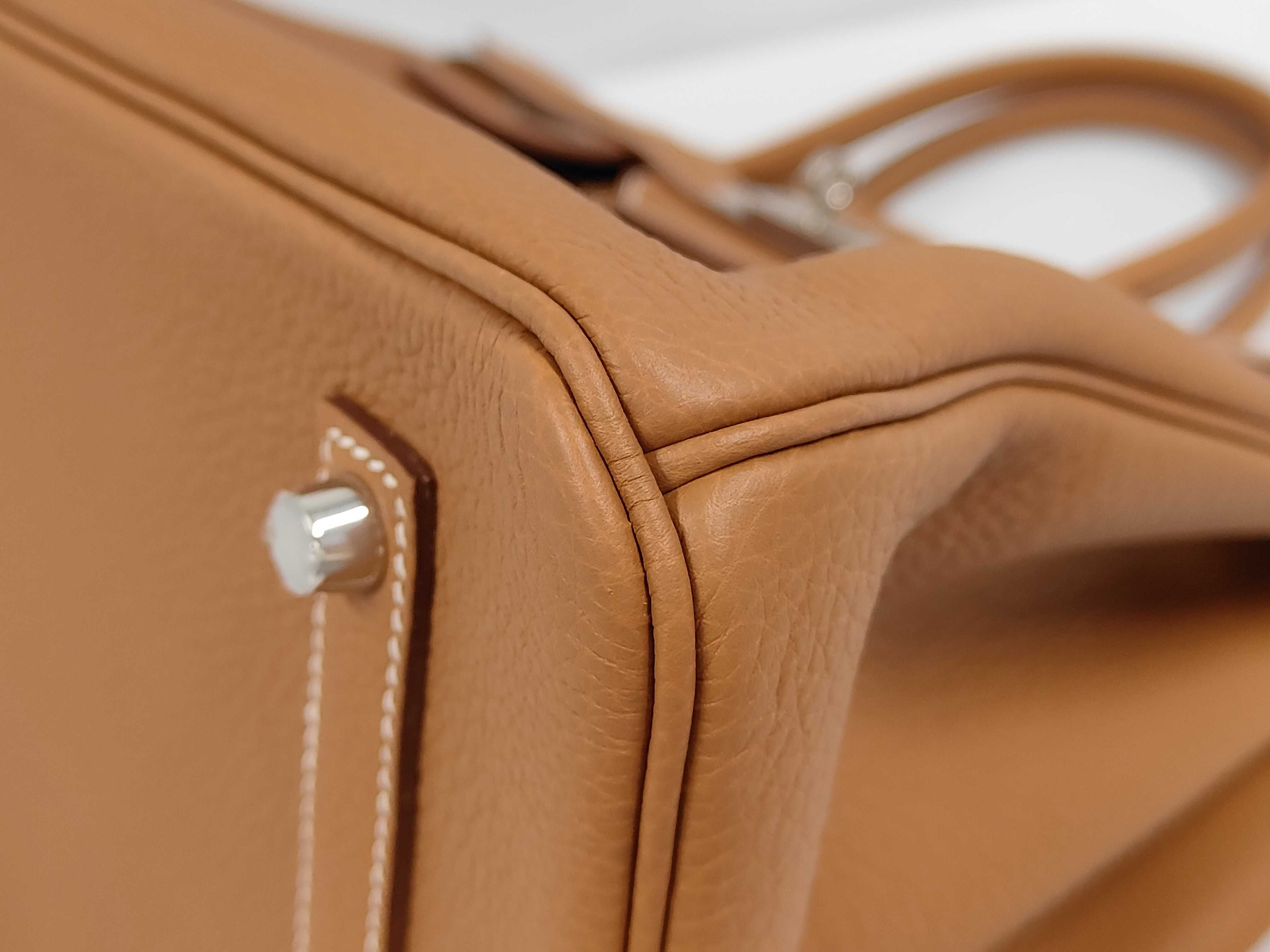 Birkin 35 Gold Togo Leather Silver Hardware G Stamp Handbag — view 4