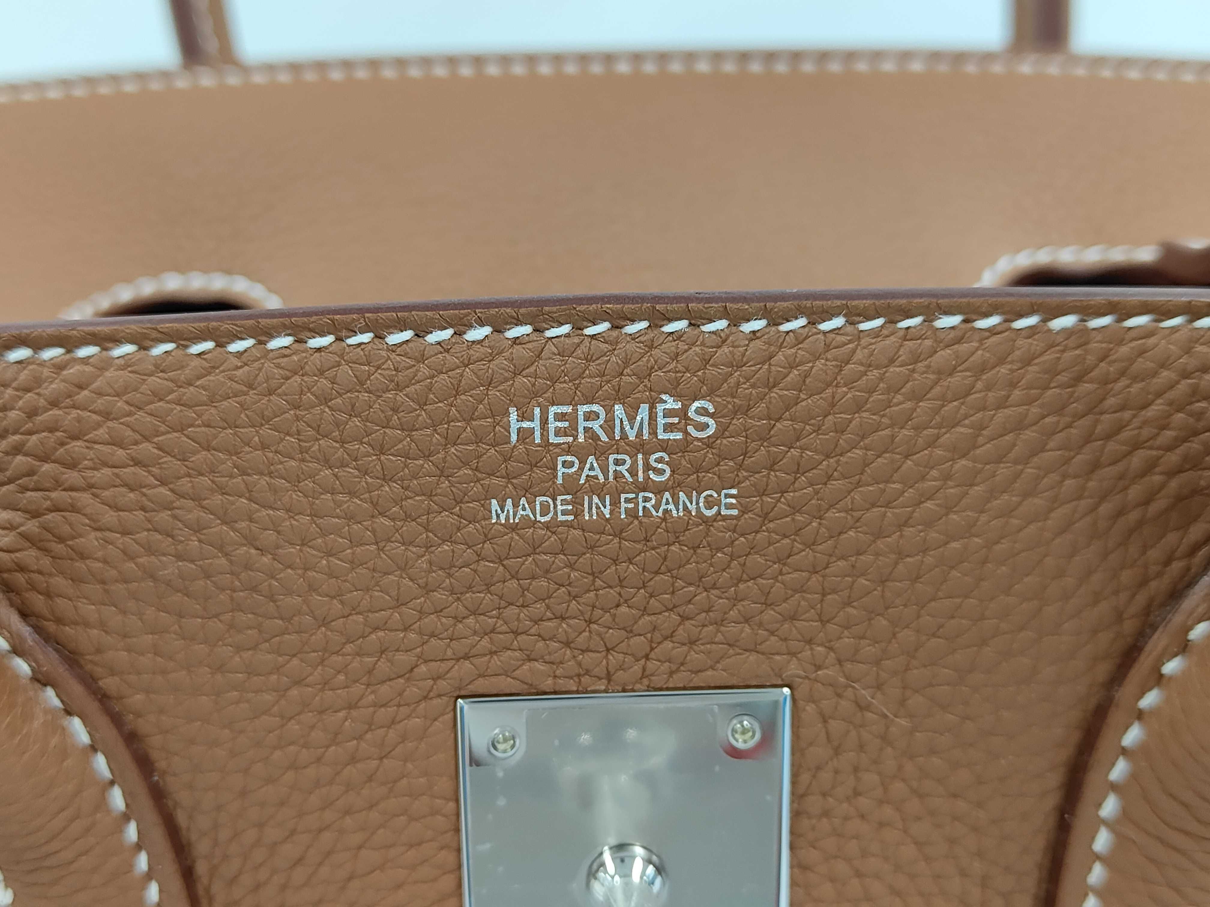Birkin 35 Gold Togo Leather Silver Hardware G Stamp Handbag — view 8