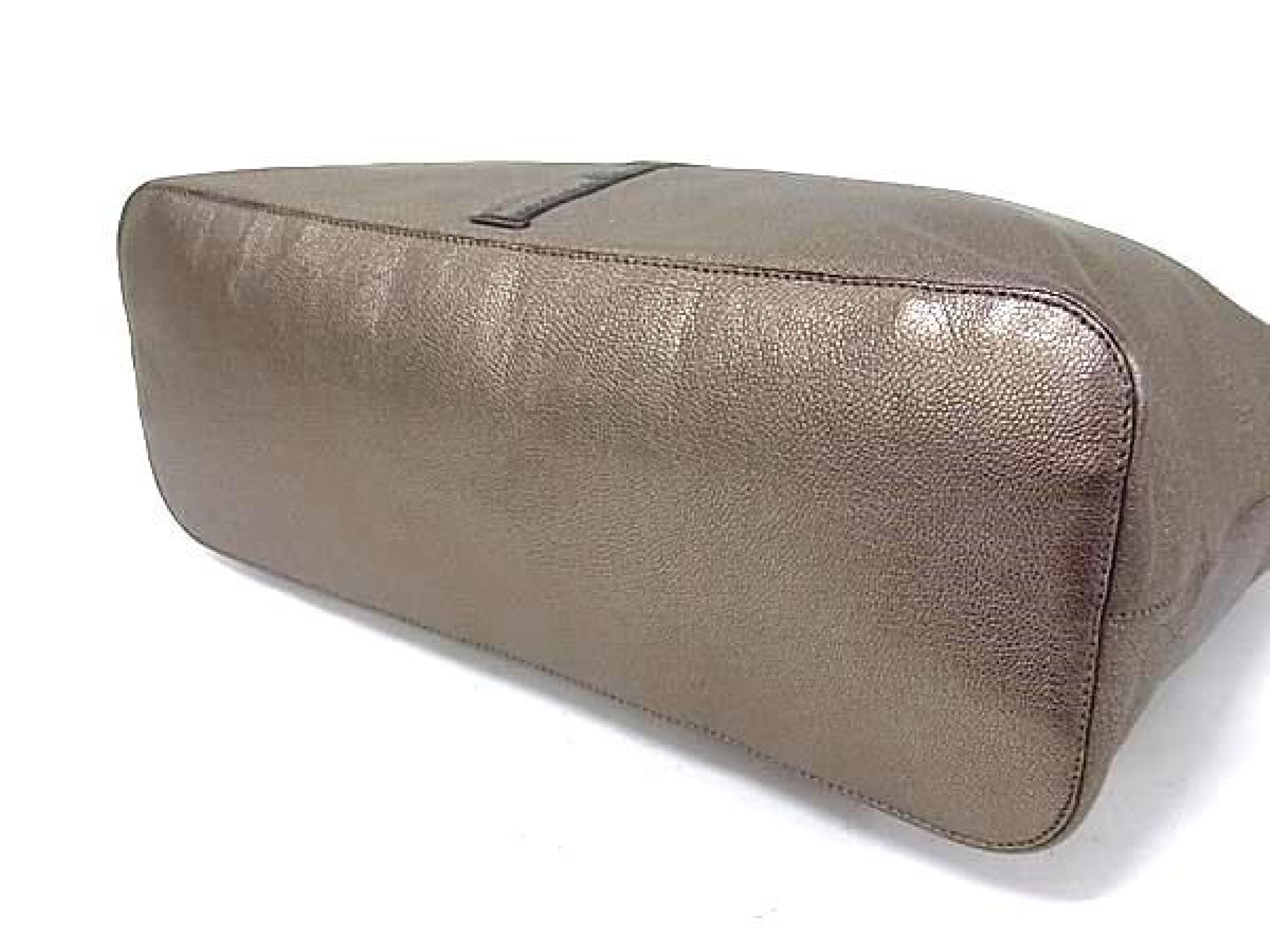 Leather Belt Motif Tote Shoulder Bag for Women, Metallic Gray, BQ7683 — view 4