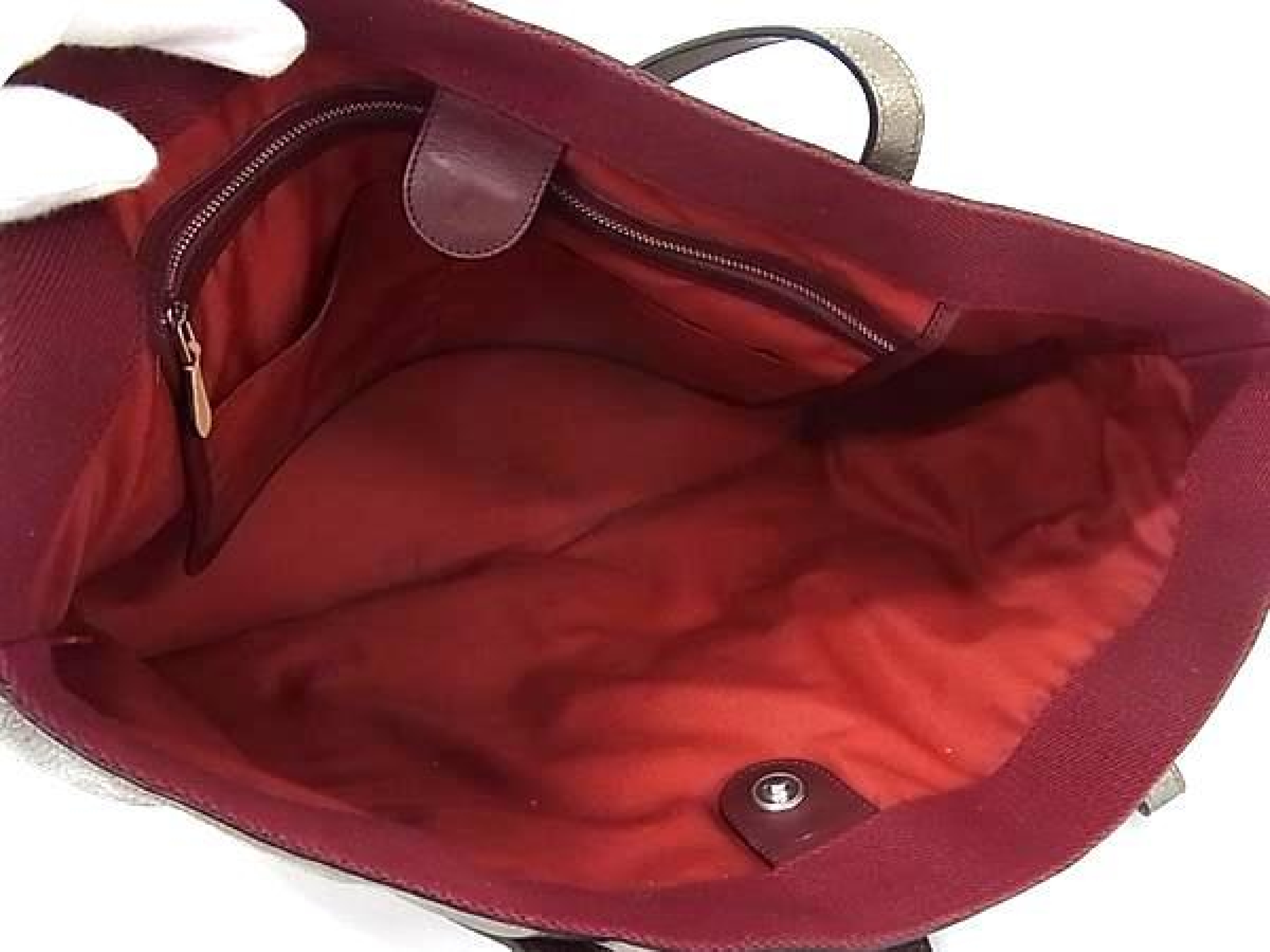 Leather Belt Motif Tote Shoulder Bag for Women, Metallic Gray, BQ7683 — view 5