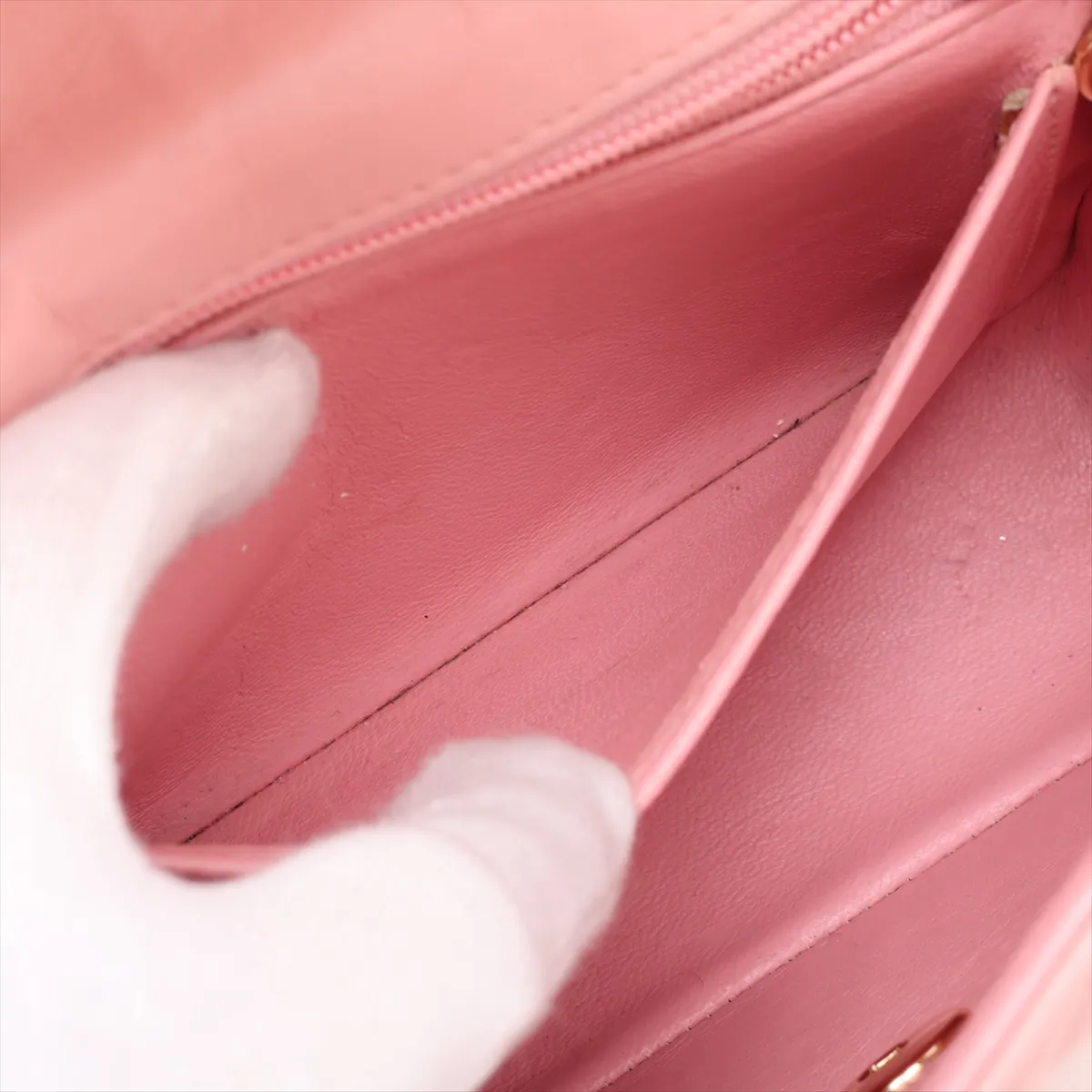 Mini Matelassé 17 Lambskin Single Flap Single Chain Bag, Pink with Gold Hardware, 8820982, Series 8, A01115 — view 8