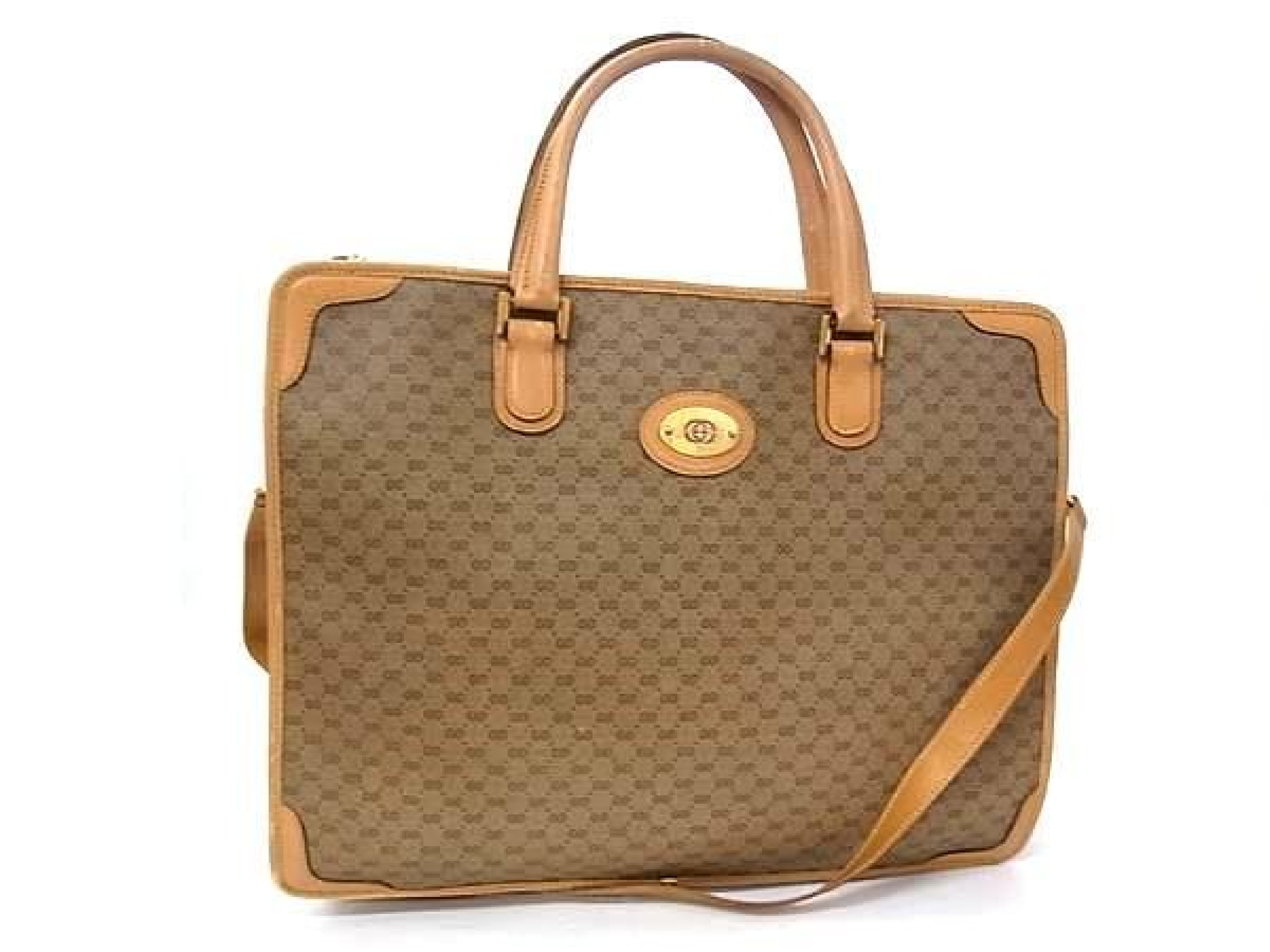 Vintage Micro GG PVC 2-Way Crossbody Shoulder Bag, Brown, FW7359 Handbag
