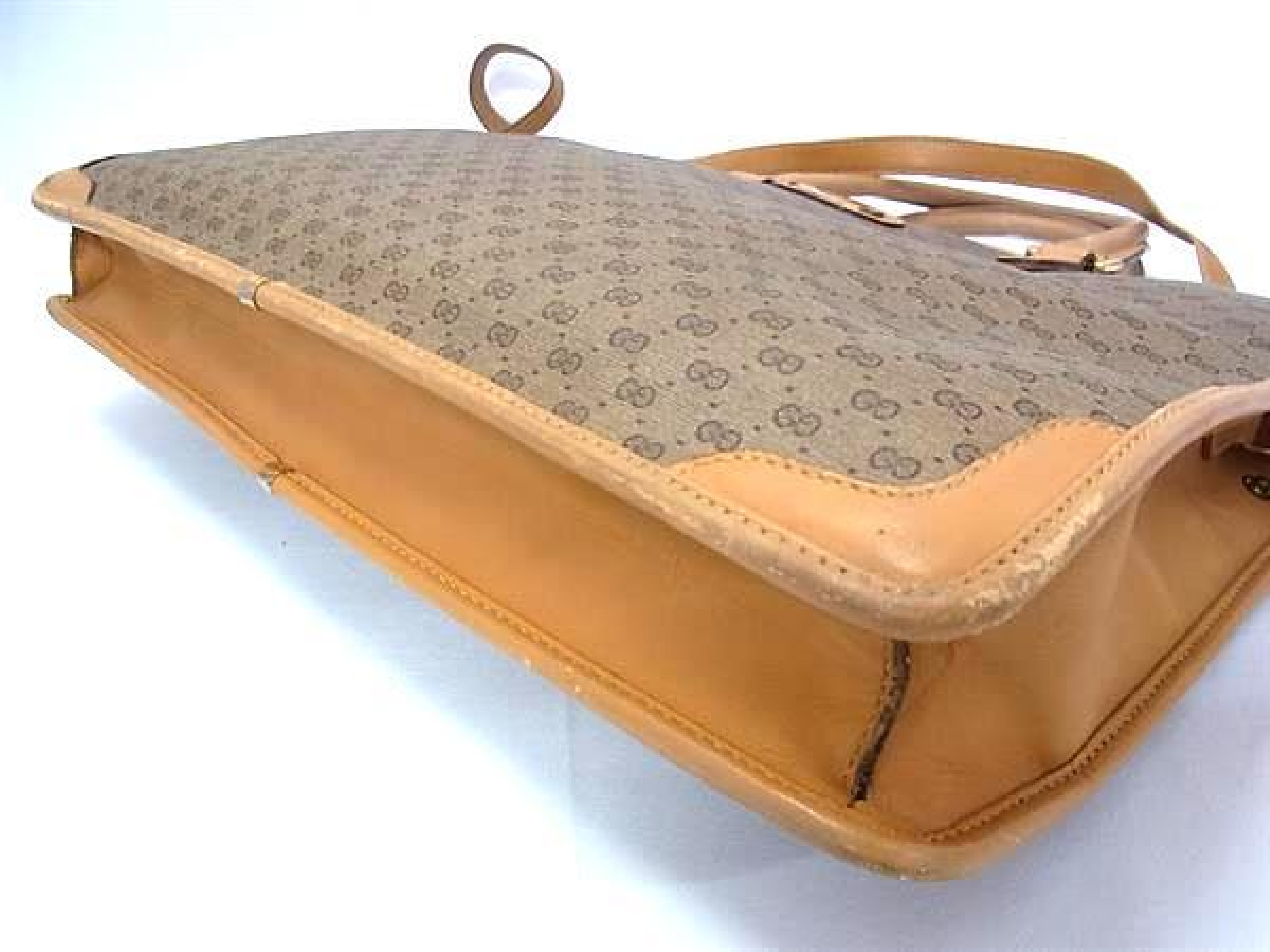 Vintage Micro GG PVC 2-Way Crossbody Shoulder Bag, Brown, FW7359 Handbag — view 4