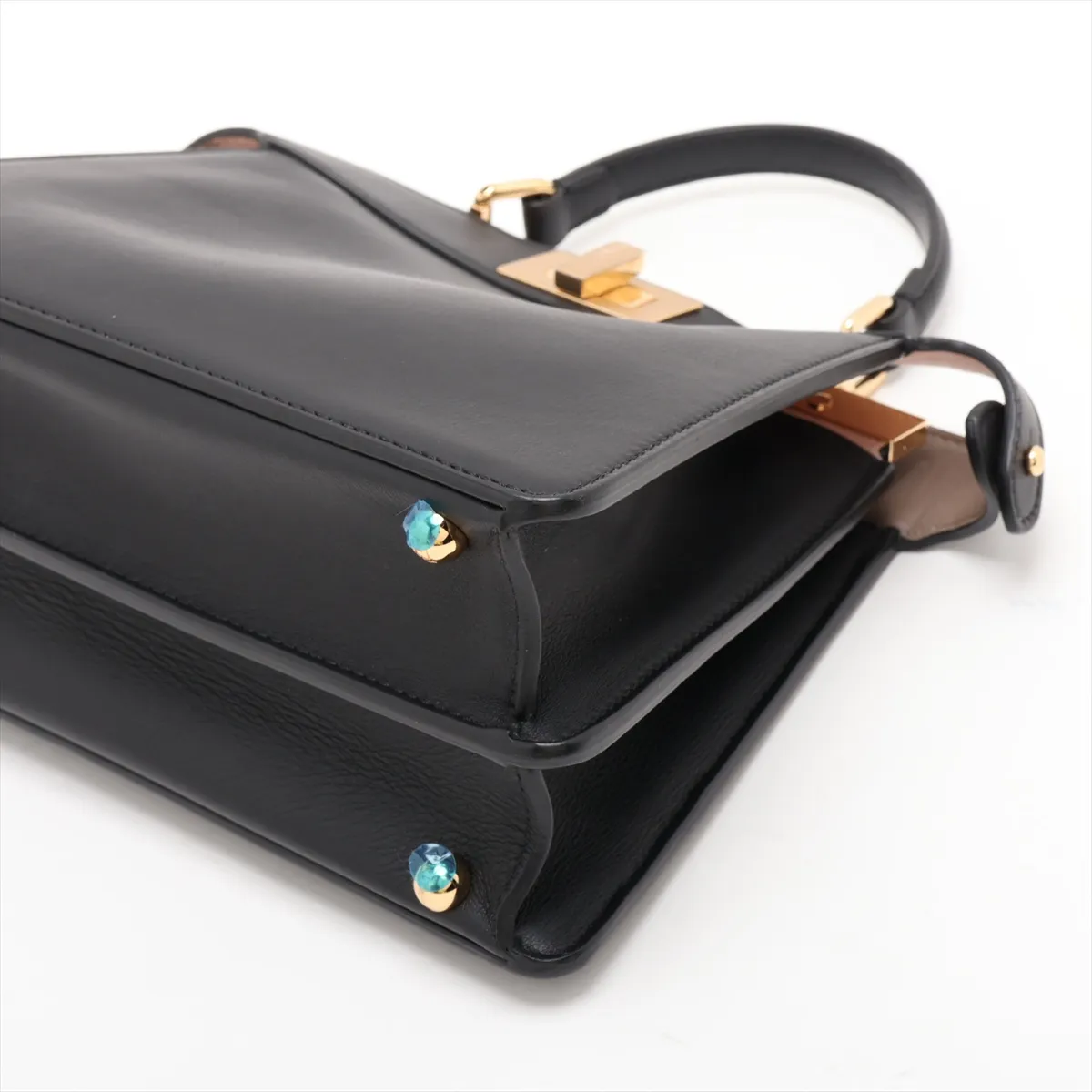 Peekaboo I.U Small 8BN327 Leather 2-Way Handbag, Black — view 3