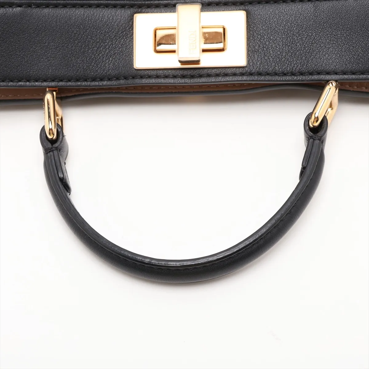 Peekaboo I.U Small 8BN327 Leather 2-Way Handbag, Black — view 5