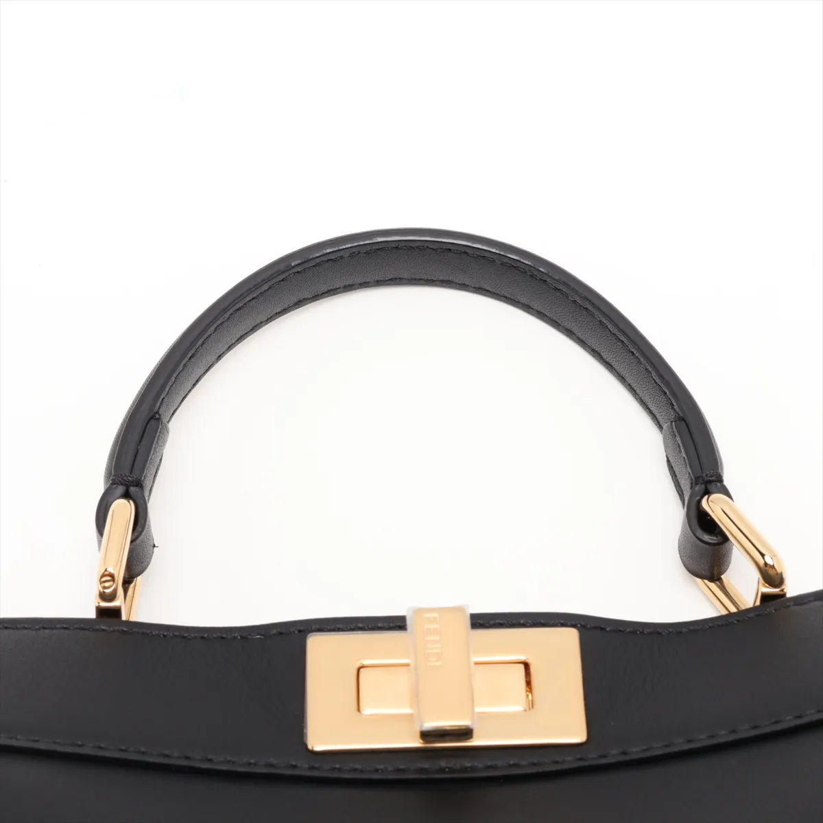 Peekaboo I.U Small 8BN327 Leather 2-Way Handbag, Black — view 6