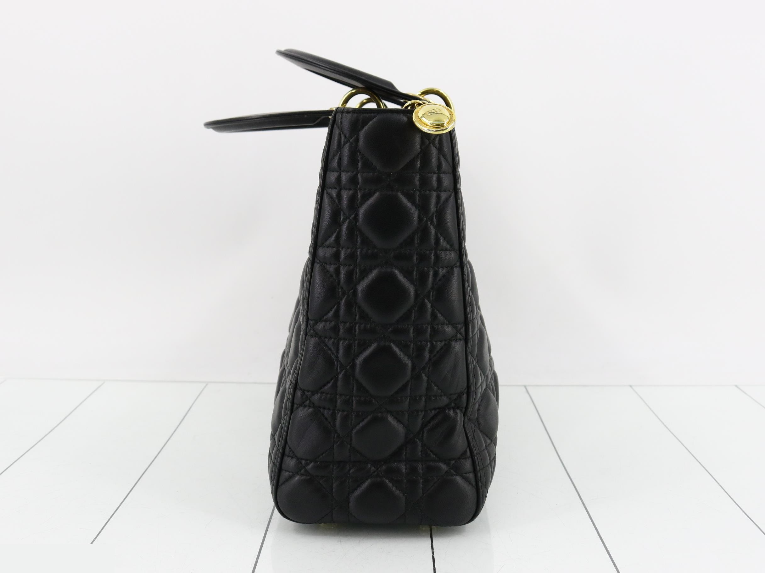 Lady Dior Large Lambskin Tote Bag — view 4