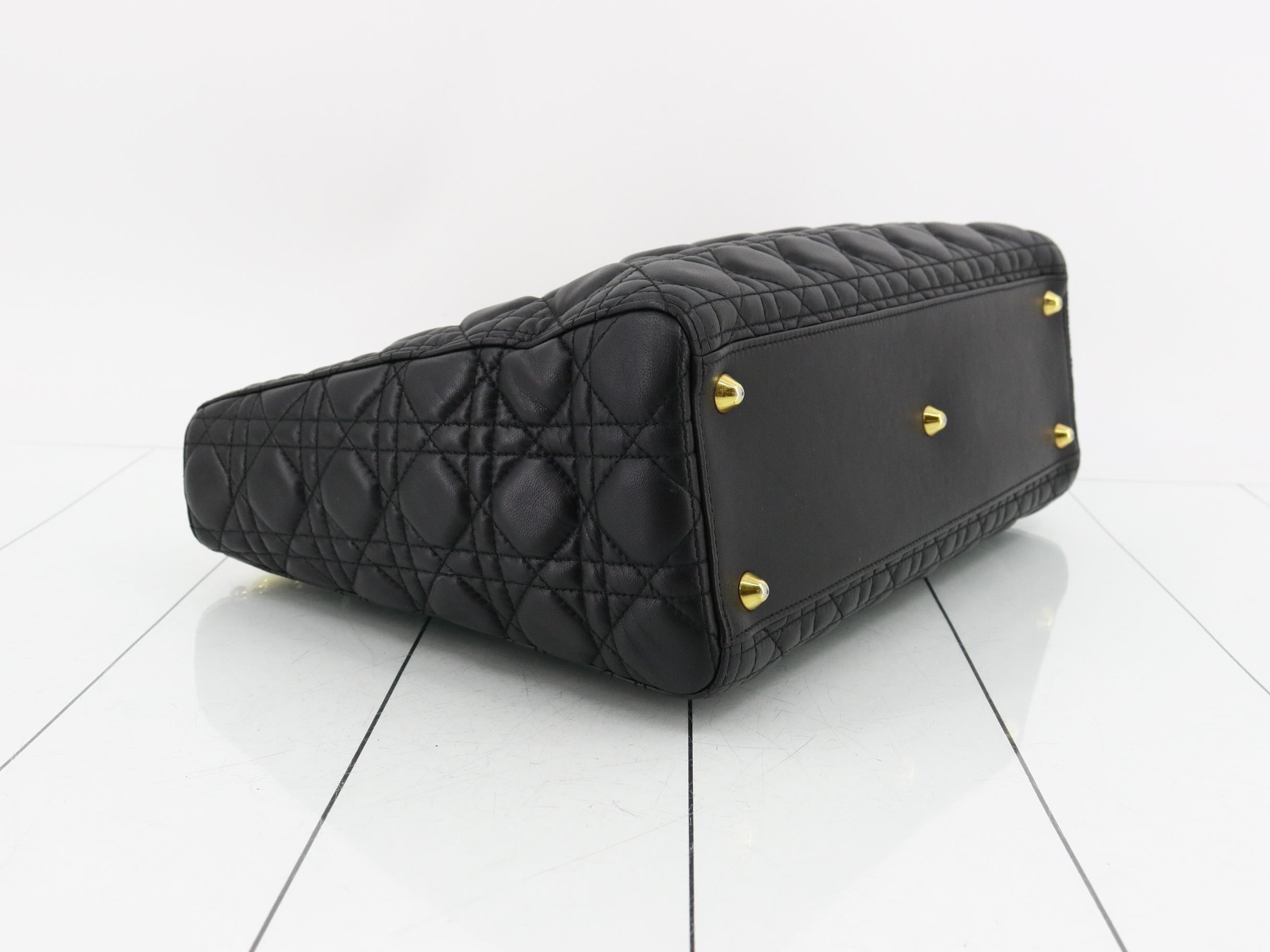 Lady Dior Large Lambskin Tote Bag — view 5