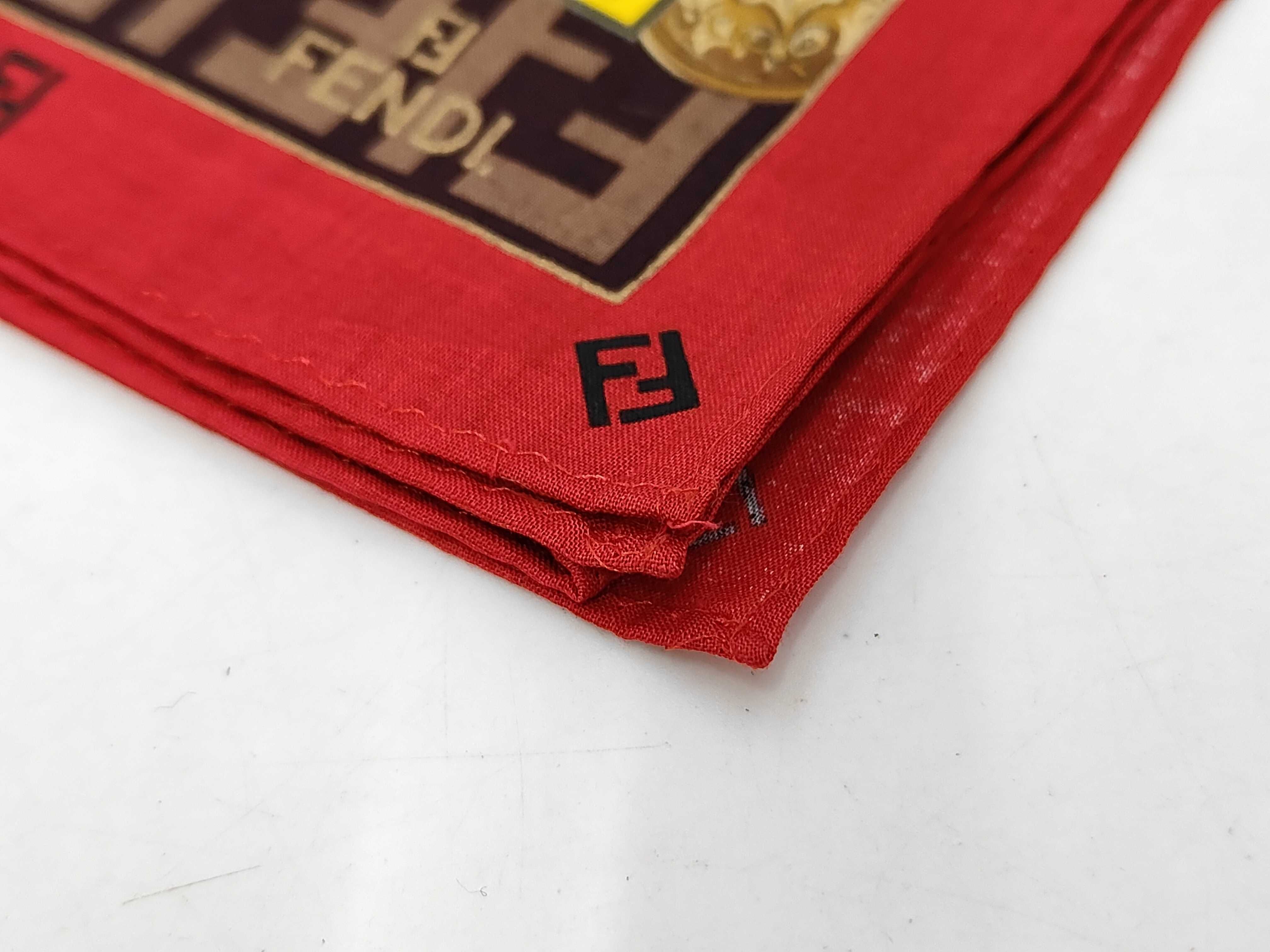 handkerchief scarf with sticker, FF Zucca pattern, chain, and other accessories. — view 4
