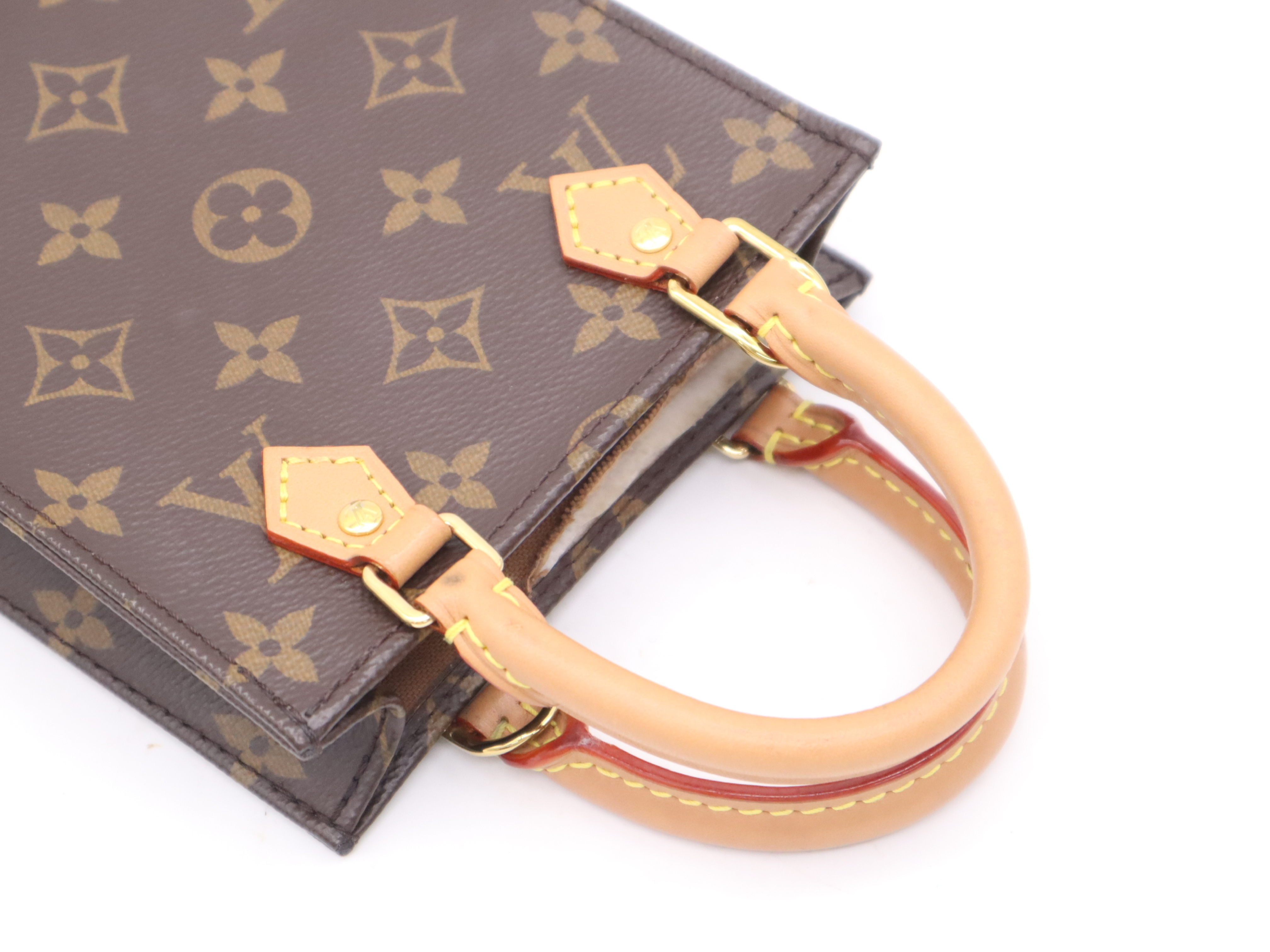 M69442 Monogram Petite Sac Plat Handbag with Shoulder Strap — view 6