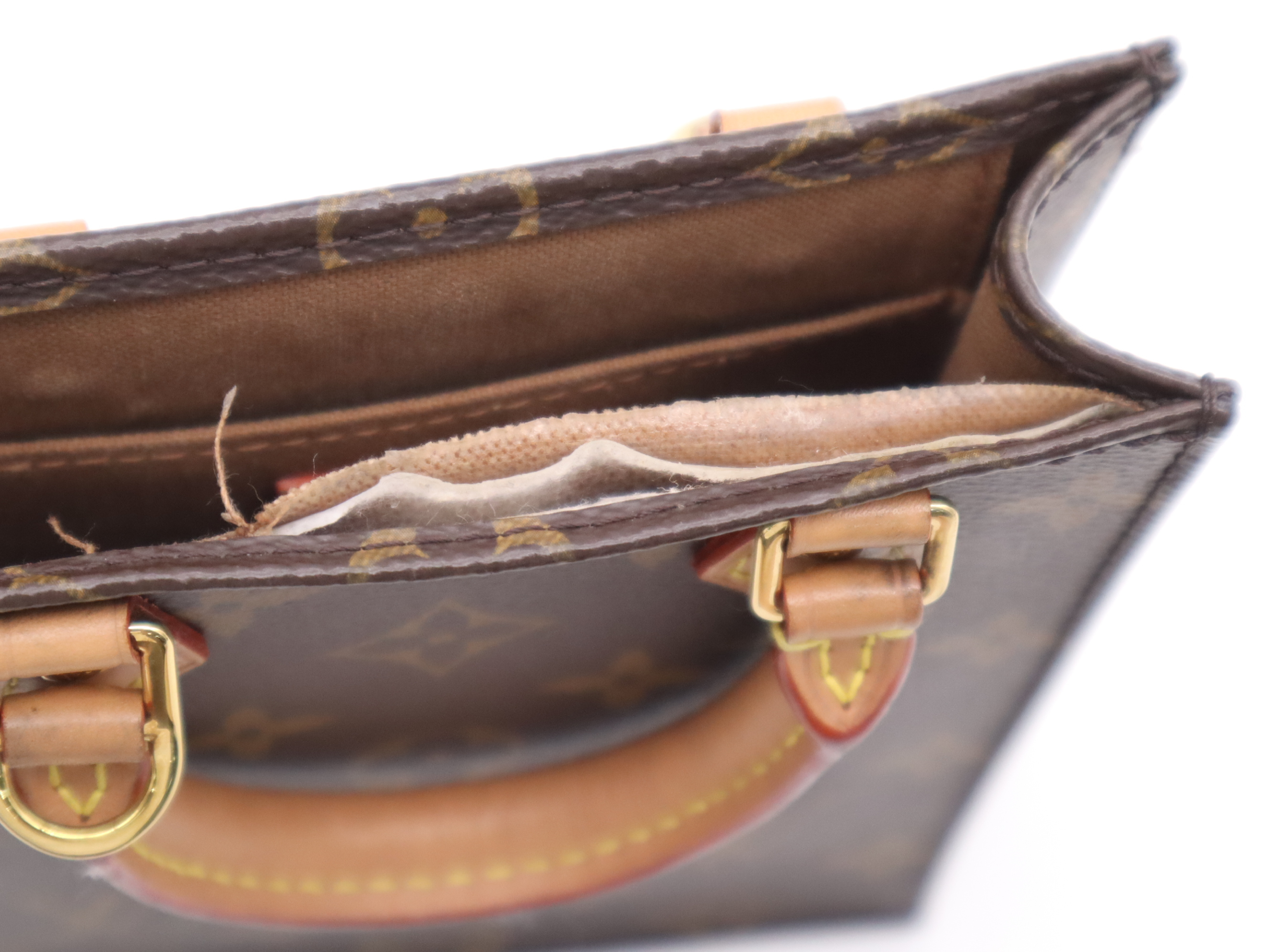 M69442 Monogram Petite Sac Plat Handbag with Shoulder Strap — view 9