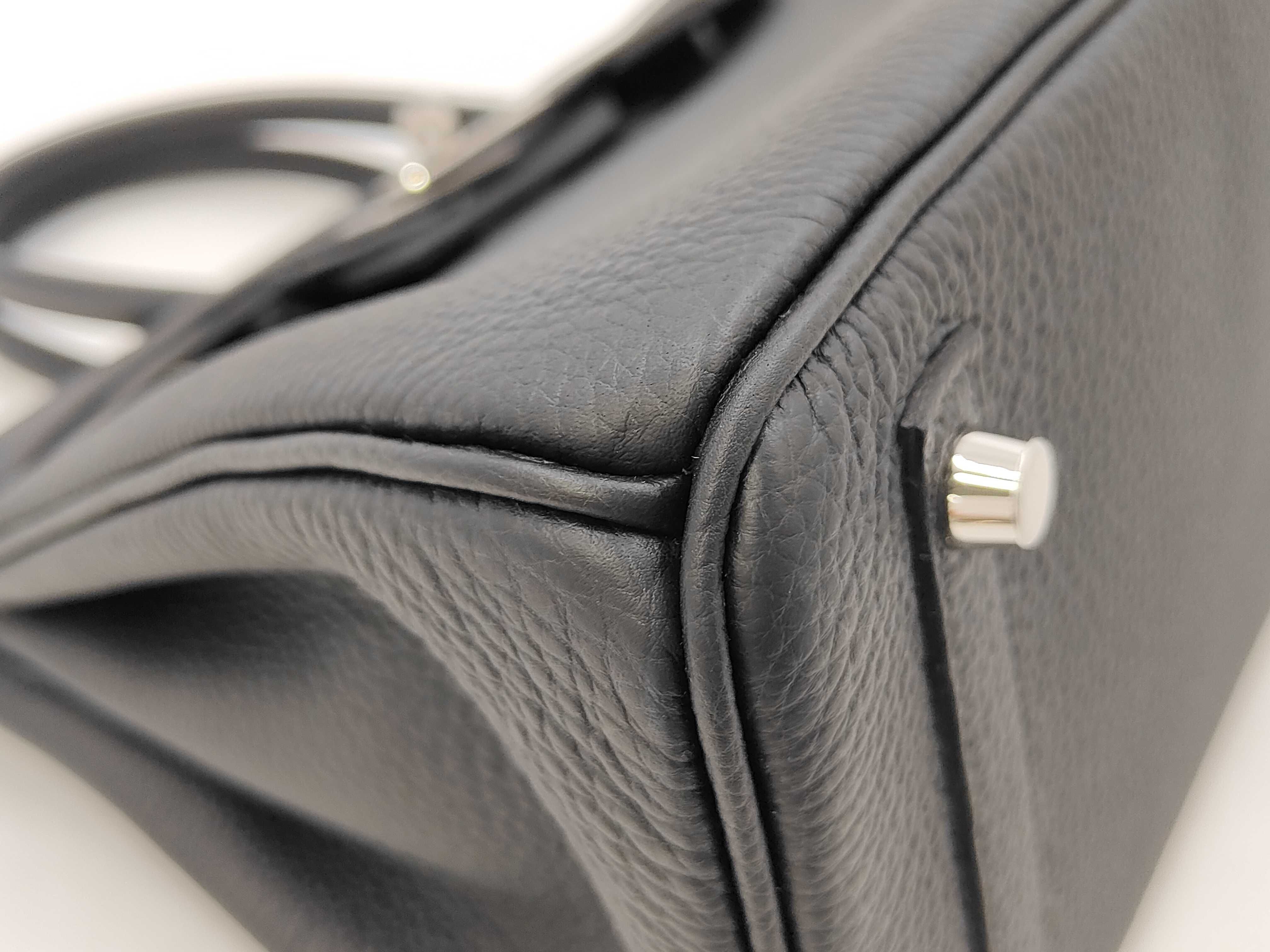 Birkin 30 Black Togo Leather, Silver Hardware, G Stamp Handbag — view 5