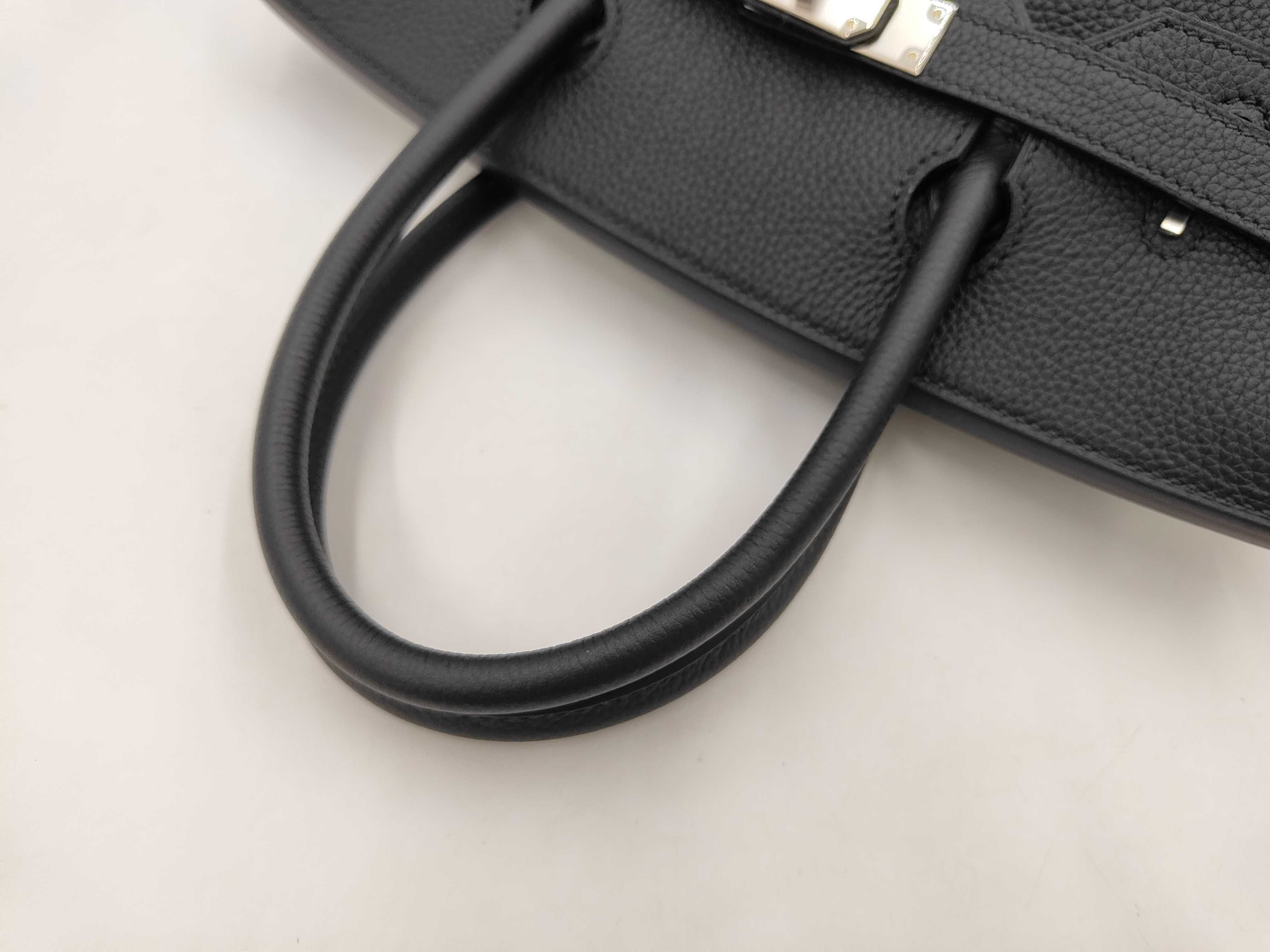 Birkin 30 Black Togo Leather, Silver Hardware, G Stamp Handbag — view 6