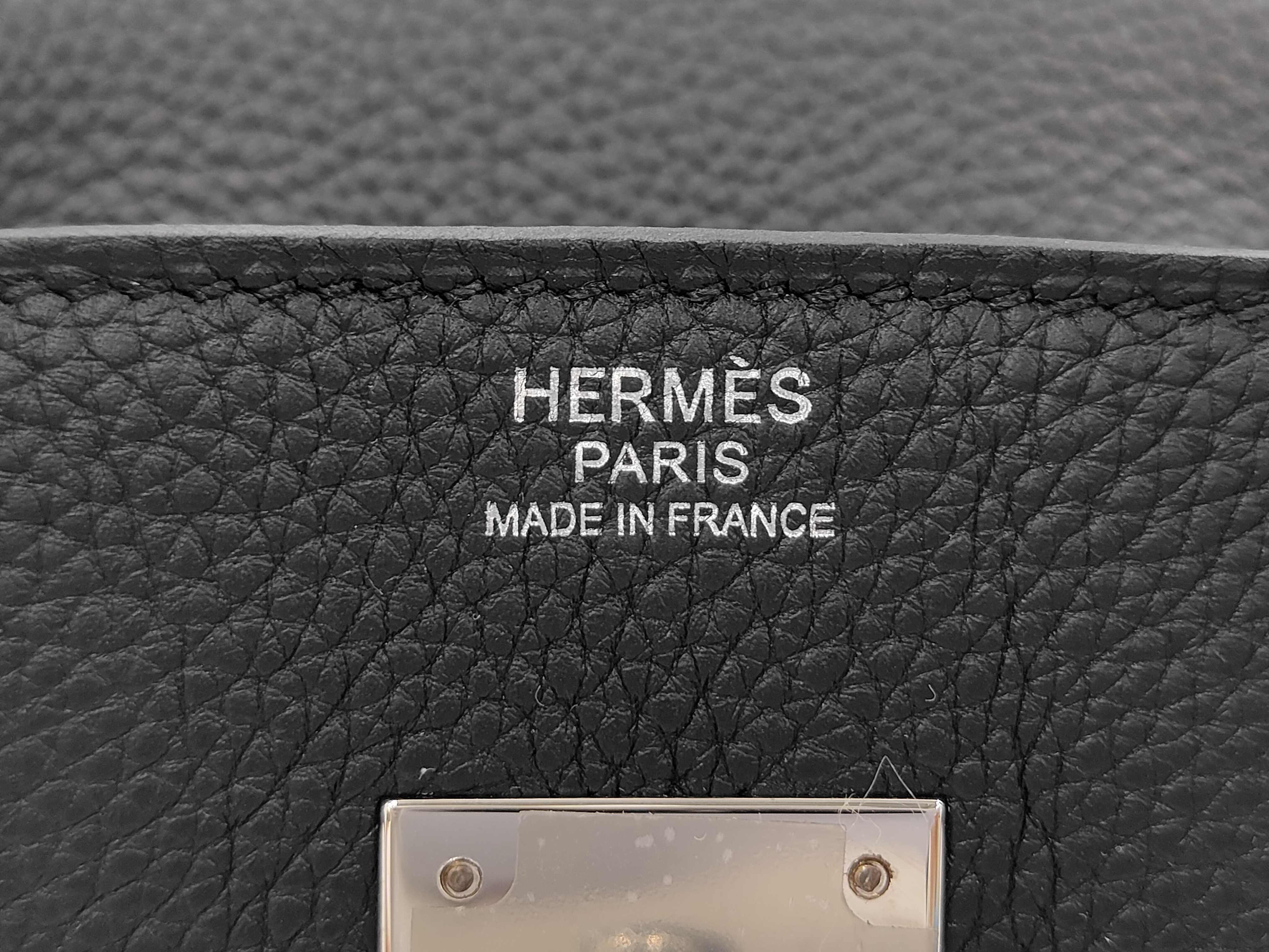 Birkin 30 Black Togo Leather, Silver Hardware, G Stamp Handbag — view 9