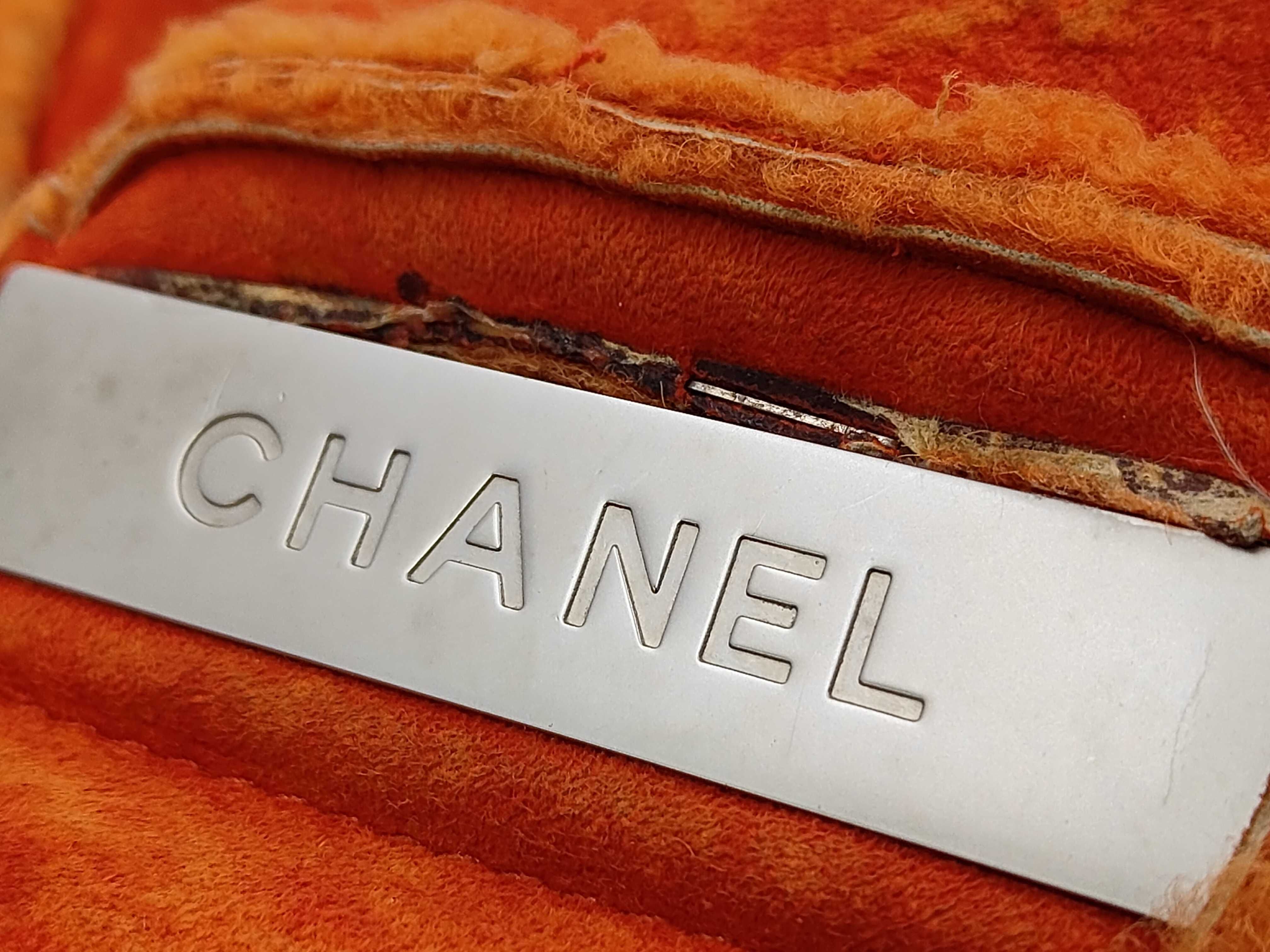 Chocolate Bar Mouton Shoulder Bag, Orange, Silver Hardware, 6183755 (Serial Number 6) — view 12